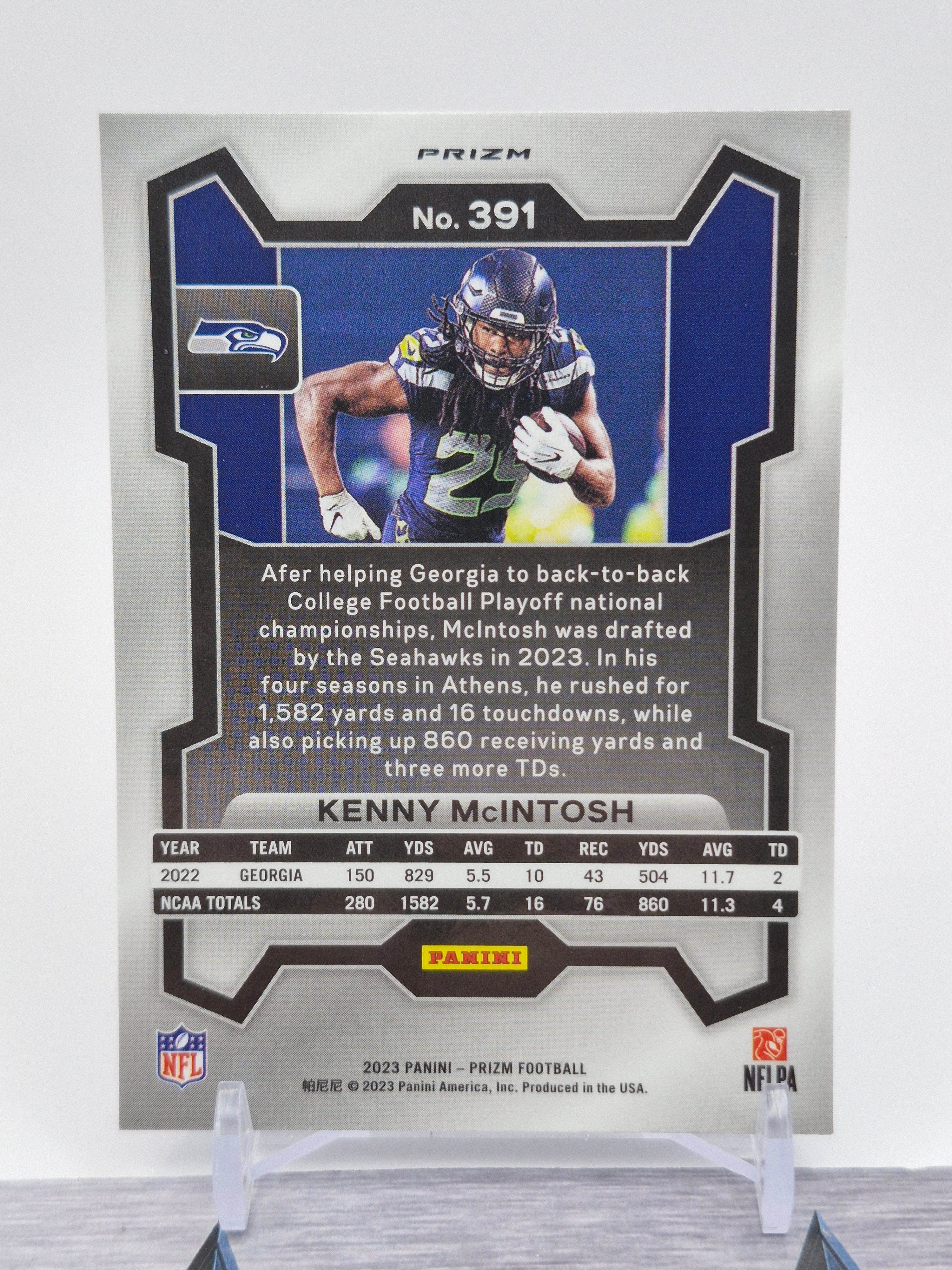 2023 Panini Prizm - Red White and Blue #391 Kenny McIntosh