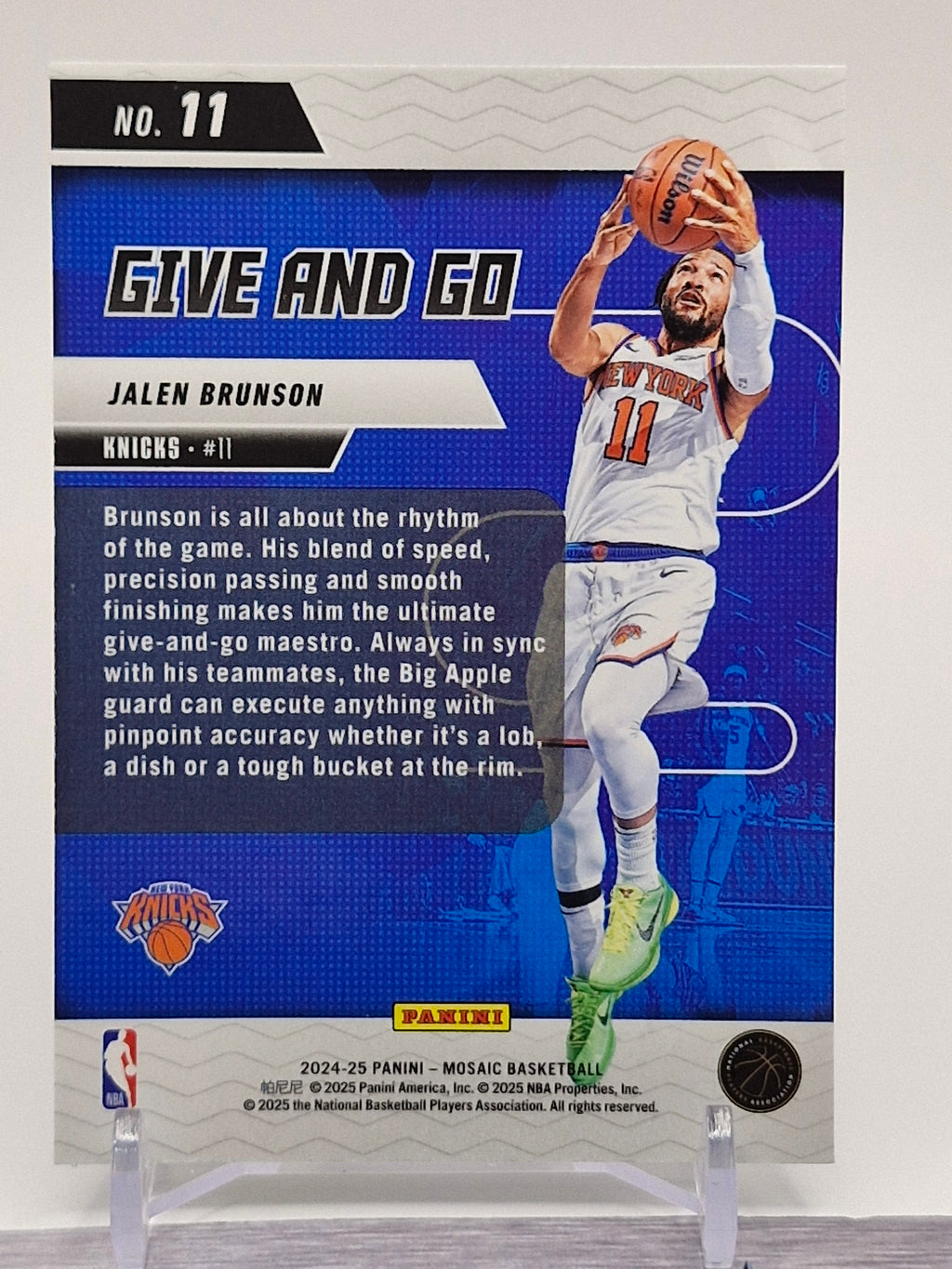 2024-25 Panini Mosaic #11 Jalen Brunson Give and Go Mosaic