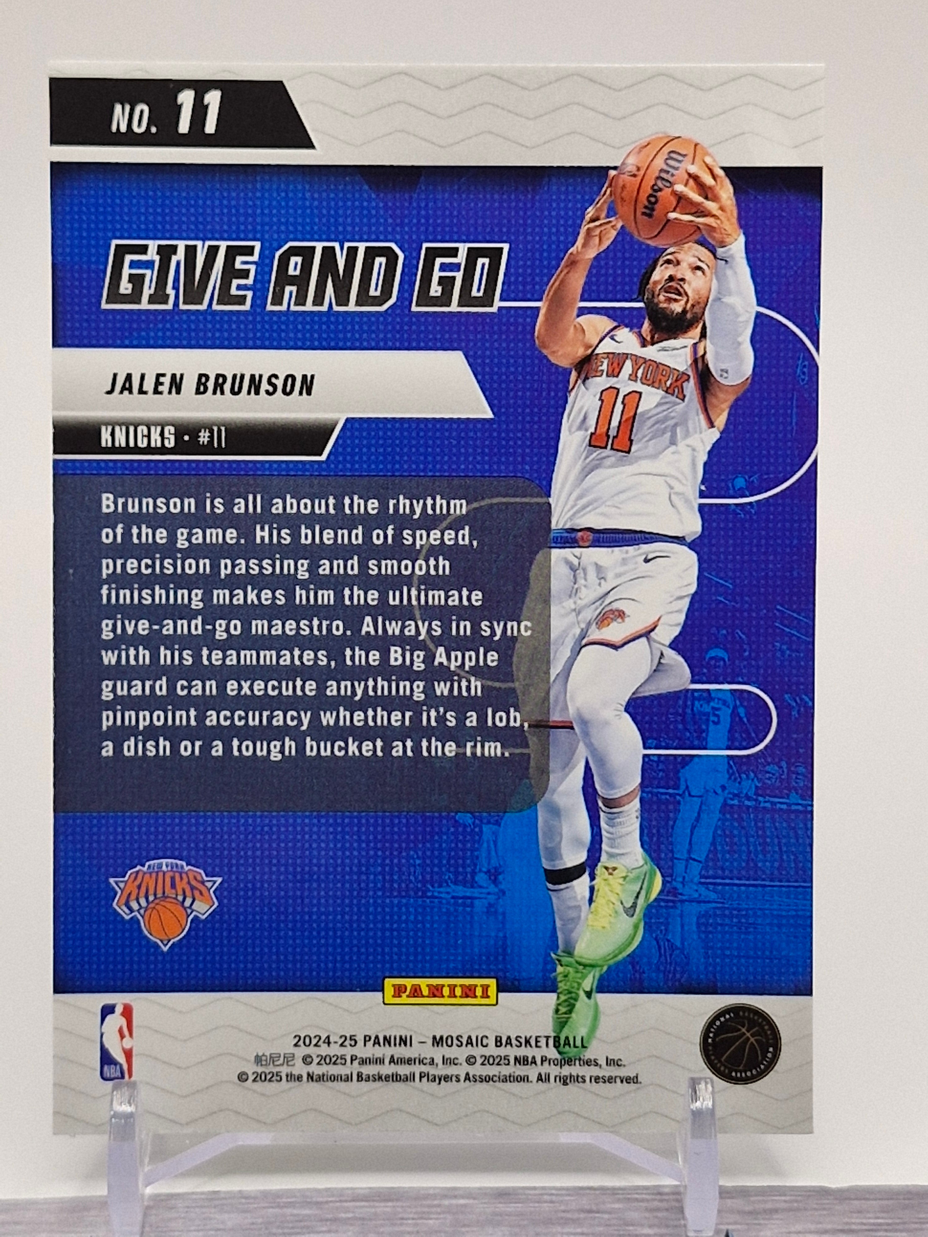 2024-25 Panini Mosaic #11 Jalen Brunson Give and Go Mosaic