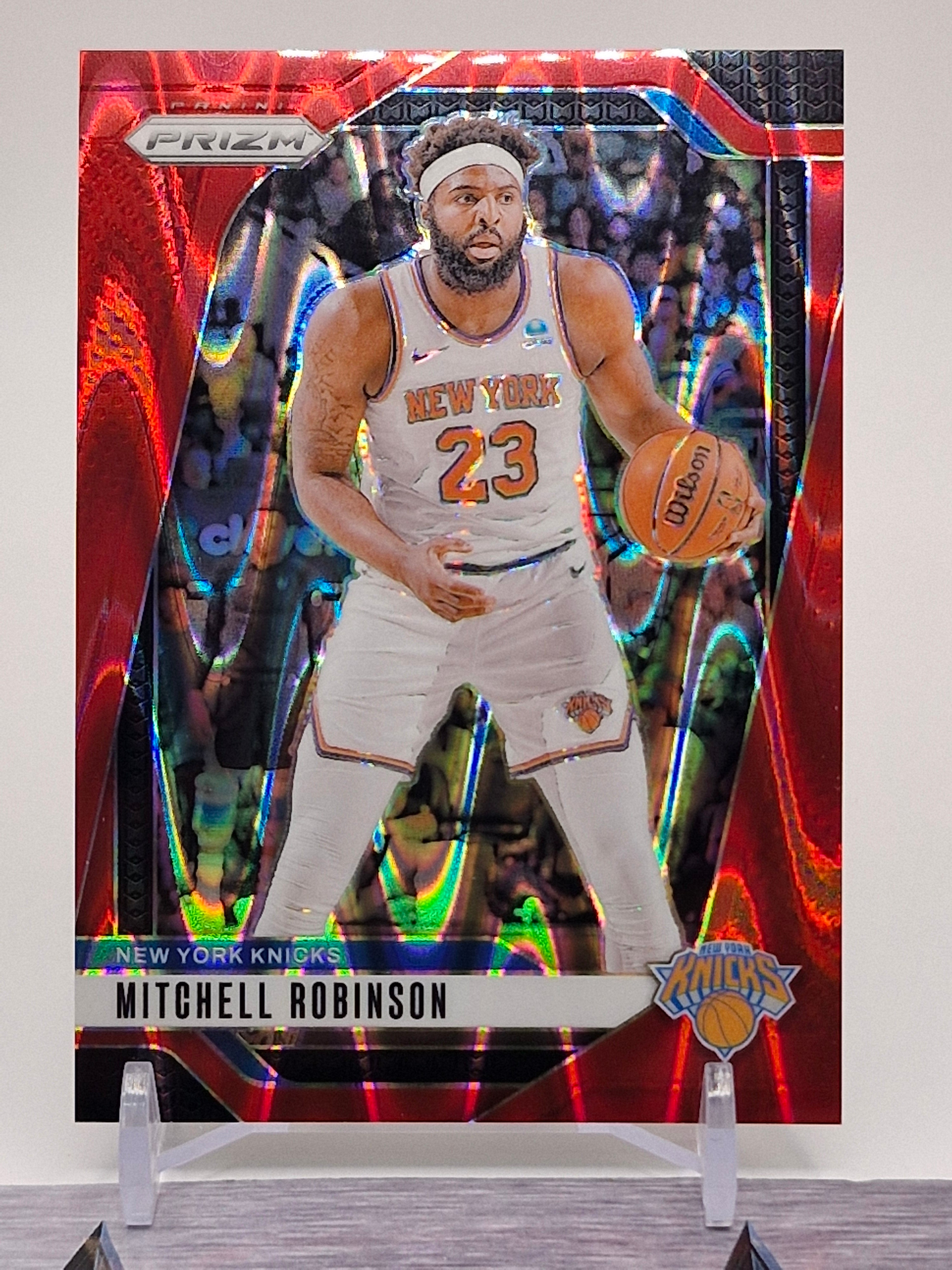 2024-25 Panini Prizm #156 Mitchell Robinson Prizms Orange Ice