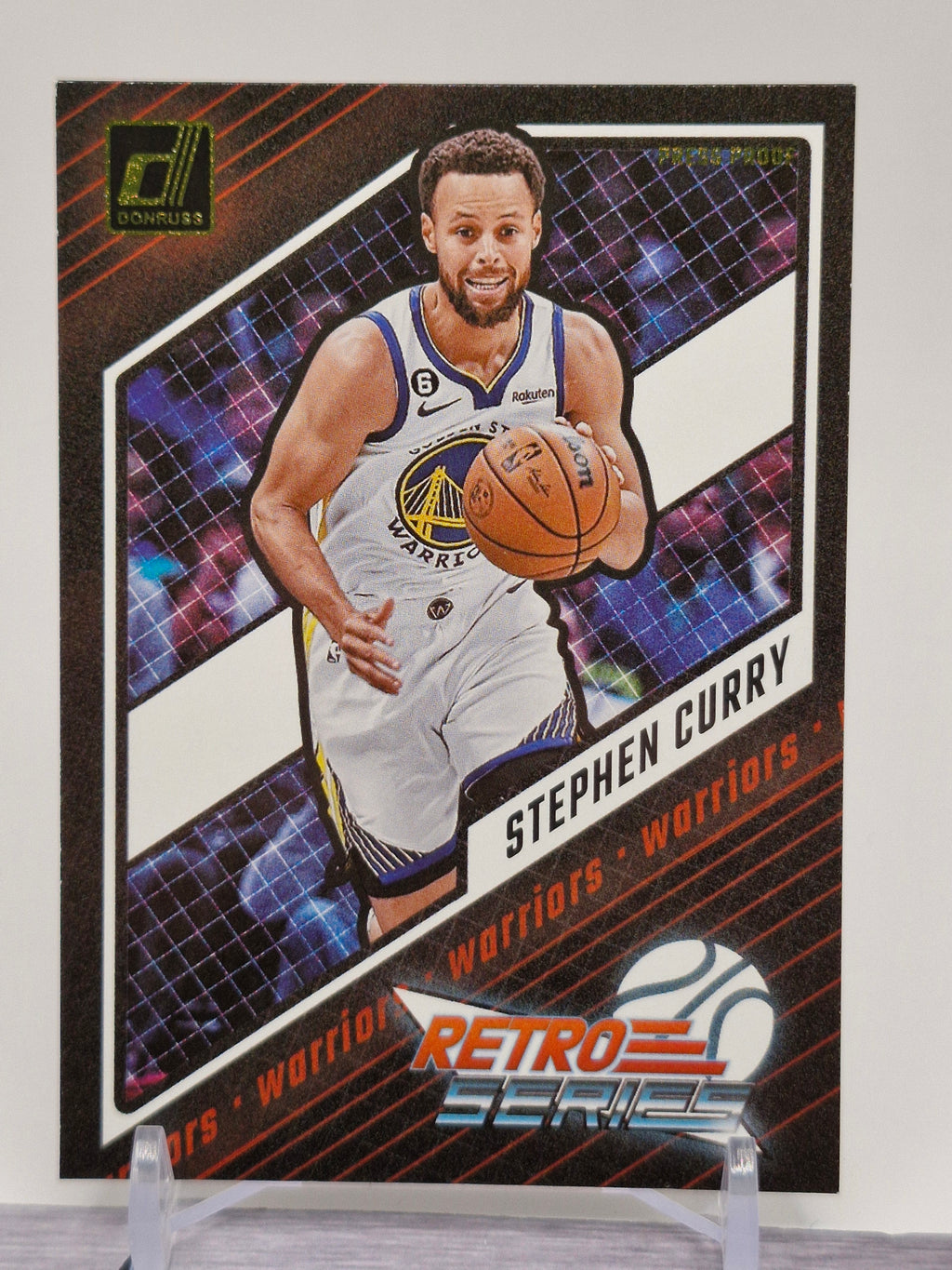 2023-24 Donruss #14 Stephen Curry Retro Series Purple Press Proof