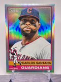 2025 Topps Heritage #704 Carlos Santana Chrome