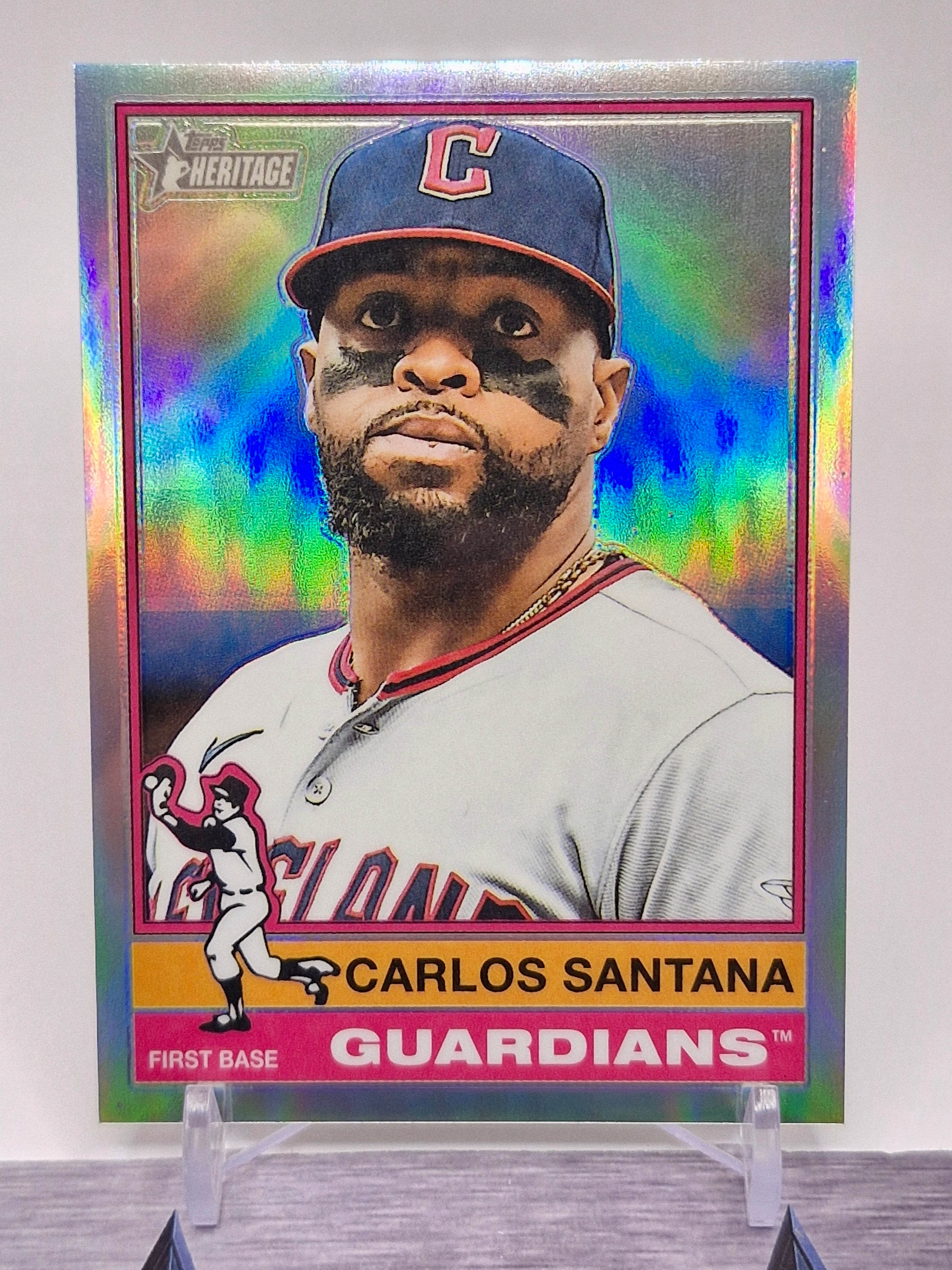 2025 Topps Heritage #704 Carlos Santana Chrome