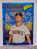 2026 Topps Heritage #120 Yu Darvish Chrome Aqua Sparkle Refractors