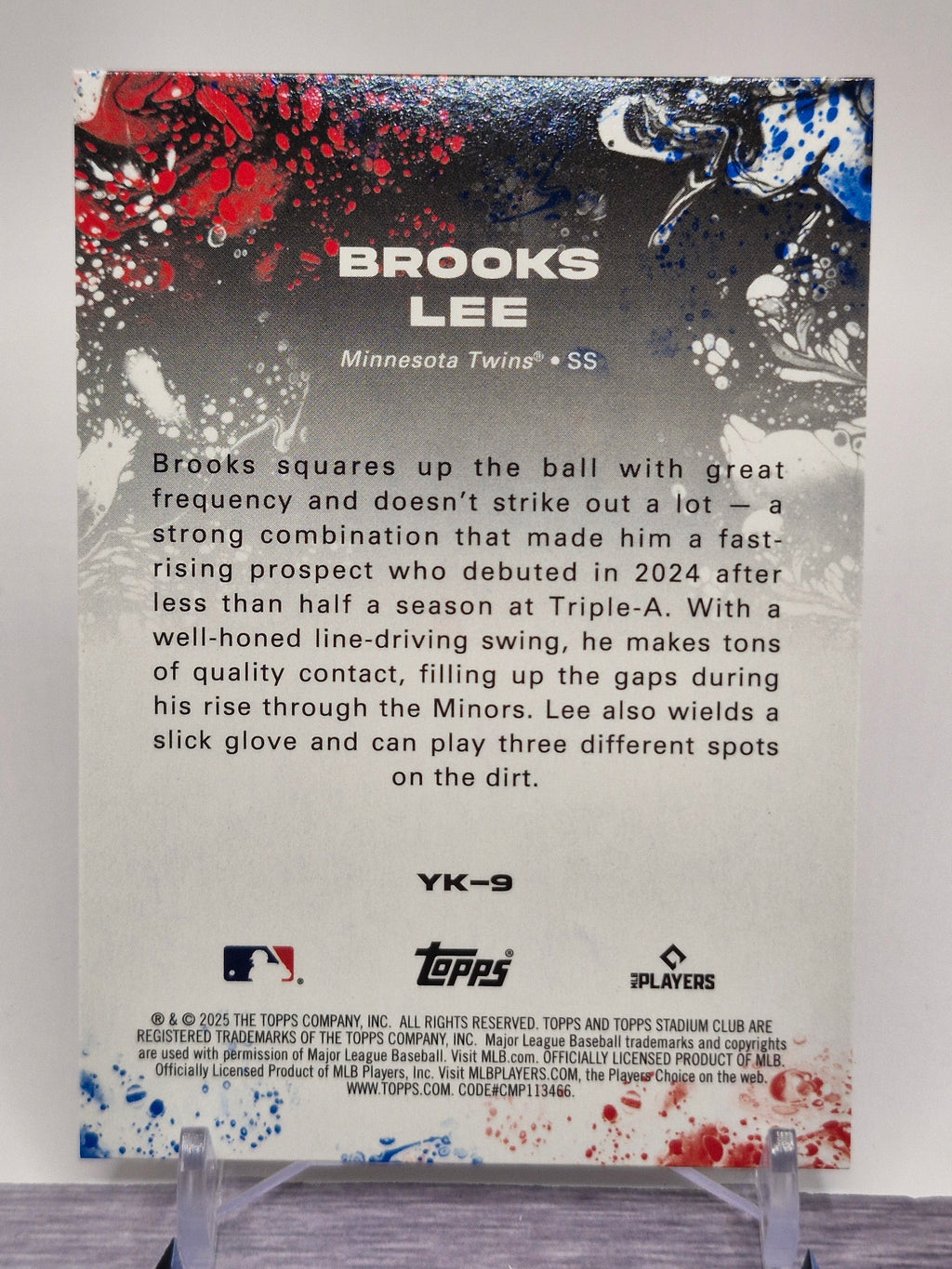 2025 Stadium Club #YK-9 Brooks Lee Yours for the Taking Turquoise Foil #/99