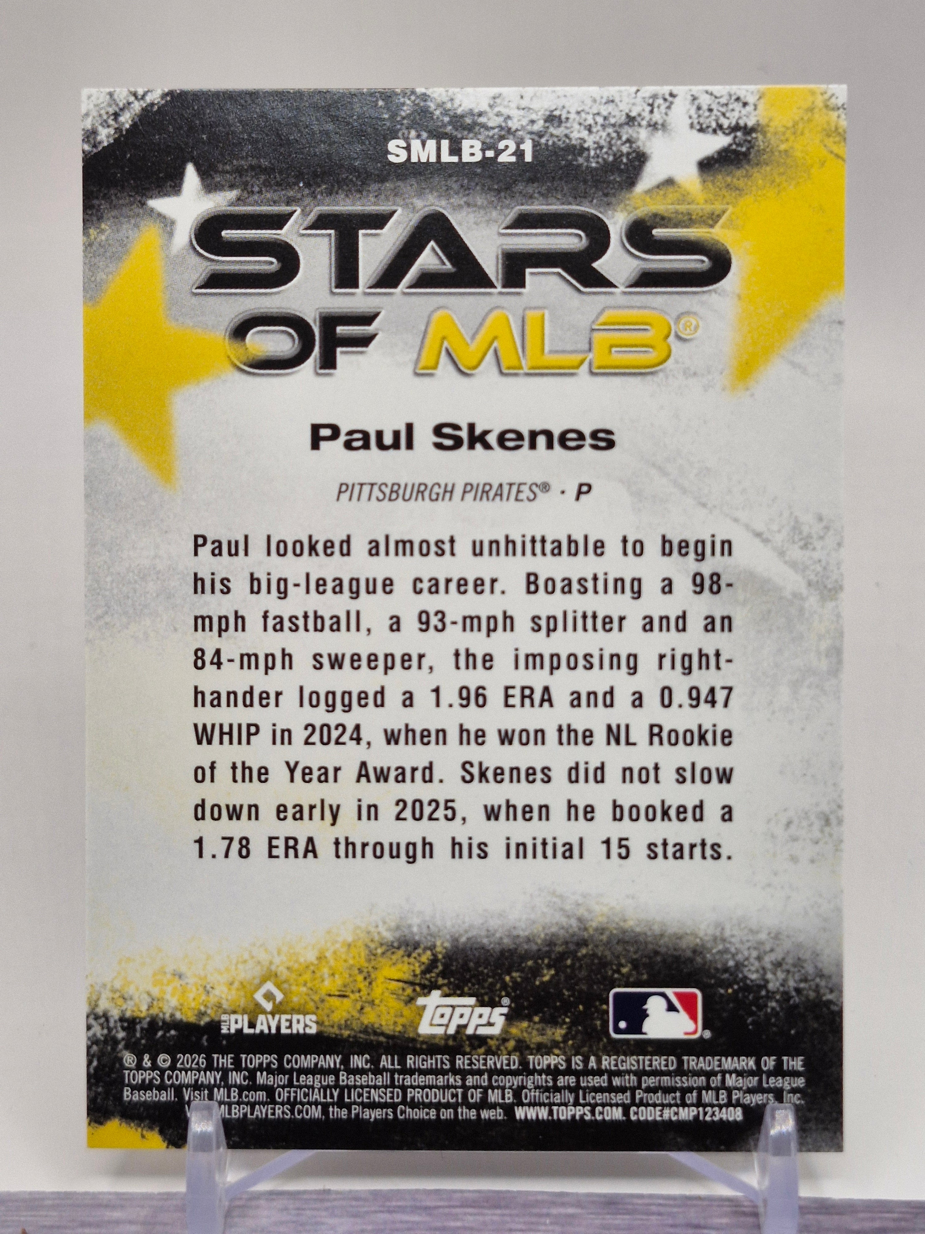 2026 Topps #SMLB-21 Paul Skenes Stars of MLB