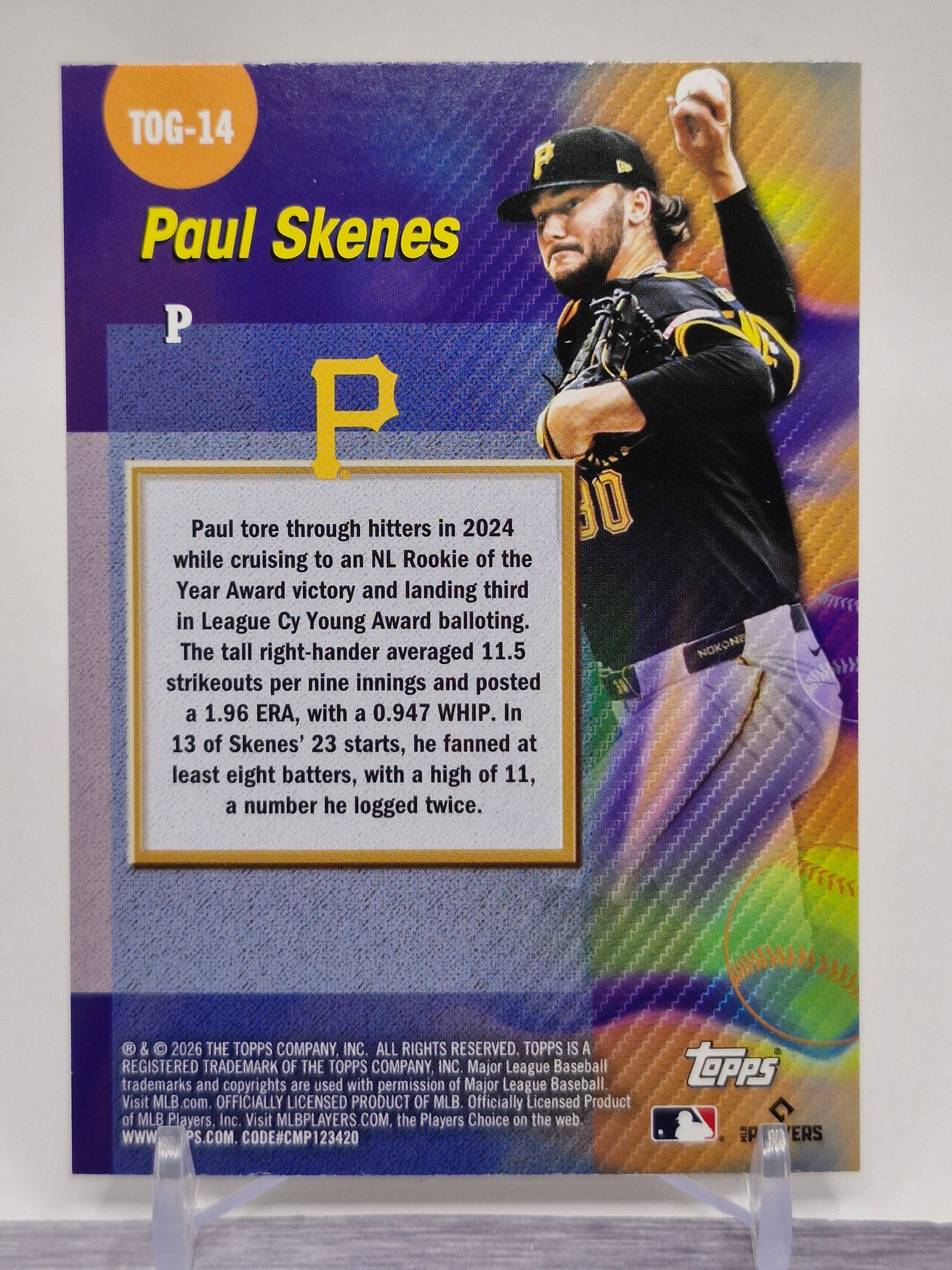 2026 Topps #TOG-14 Paul Skenes Titans of the Game