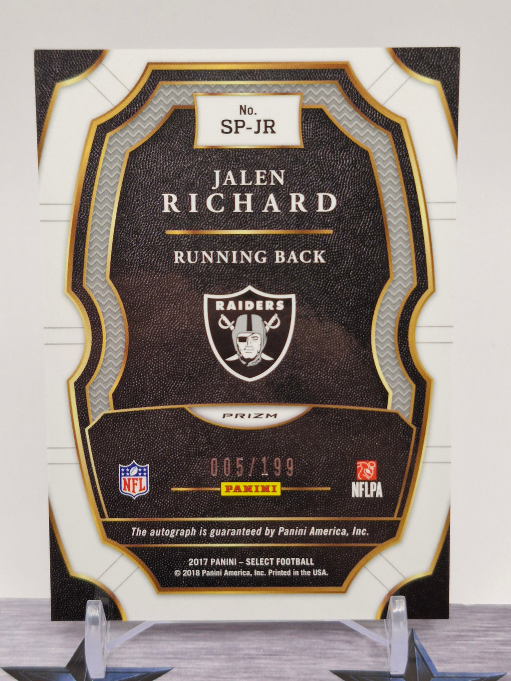 2017 Panini Select #SP-JR Jalen Richard Signatures Prizm #/199