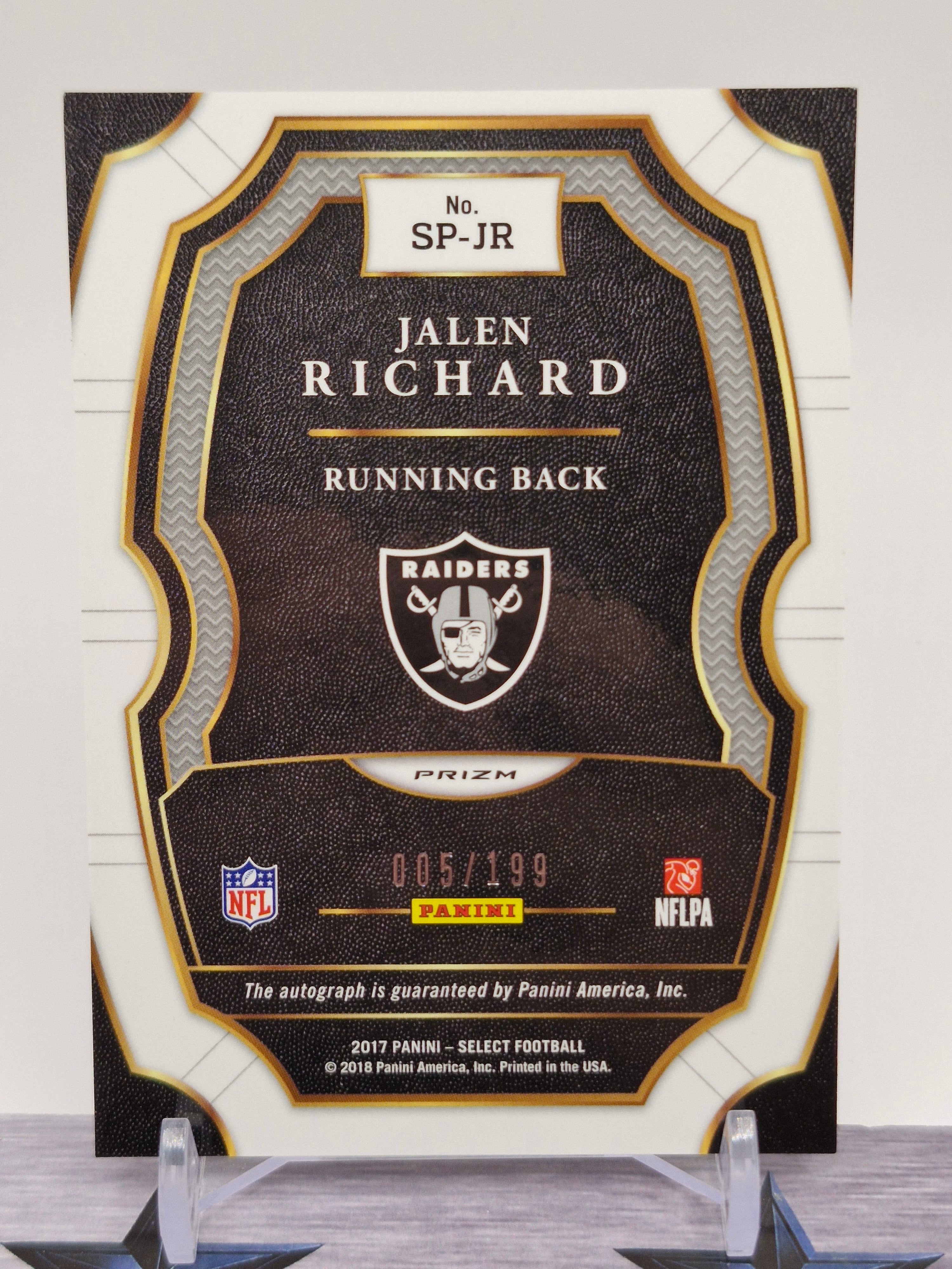 2017 Panini Select #SP-JR Jalen Richard Signatures Prizm #/199