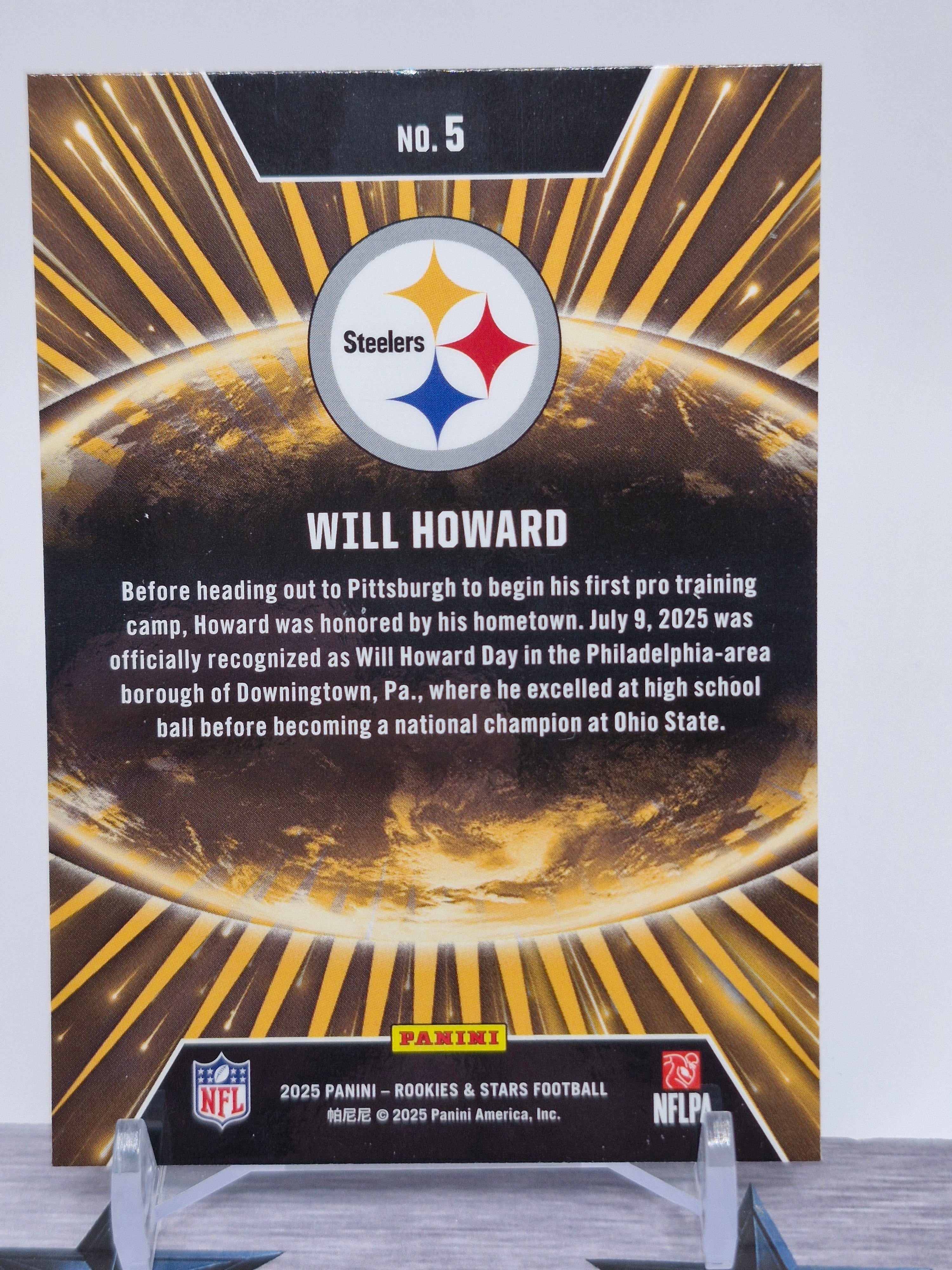 2025 Panini Rookies & Stars #5 Will Howard Stellar Rookies Signatures #/99