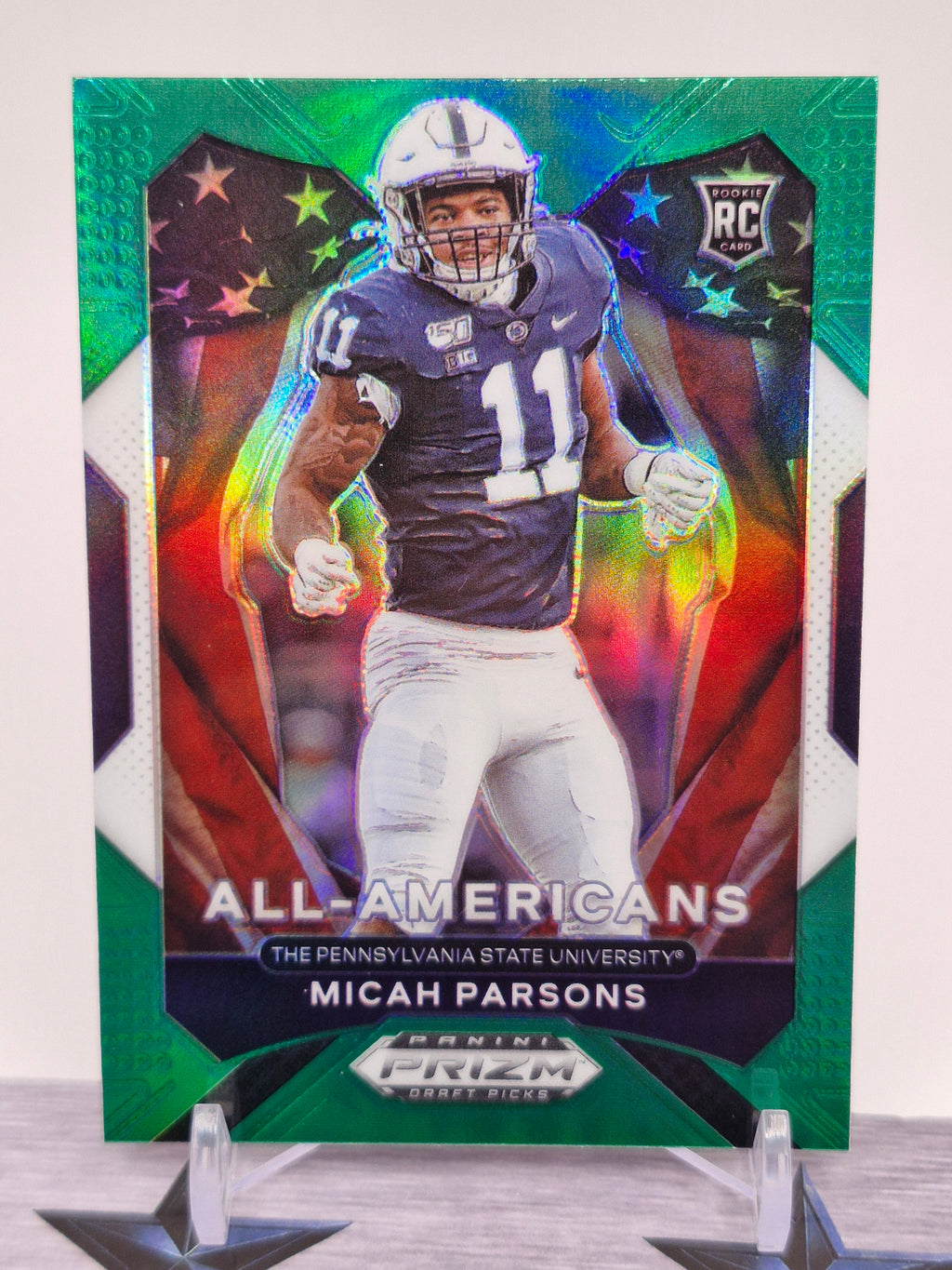 2021 Panini Prizm Draft Picks Collegiate #188 Micah Parsons Green