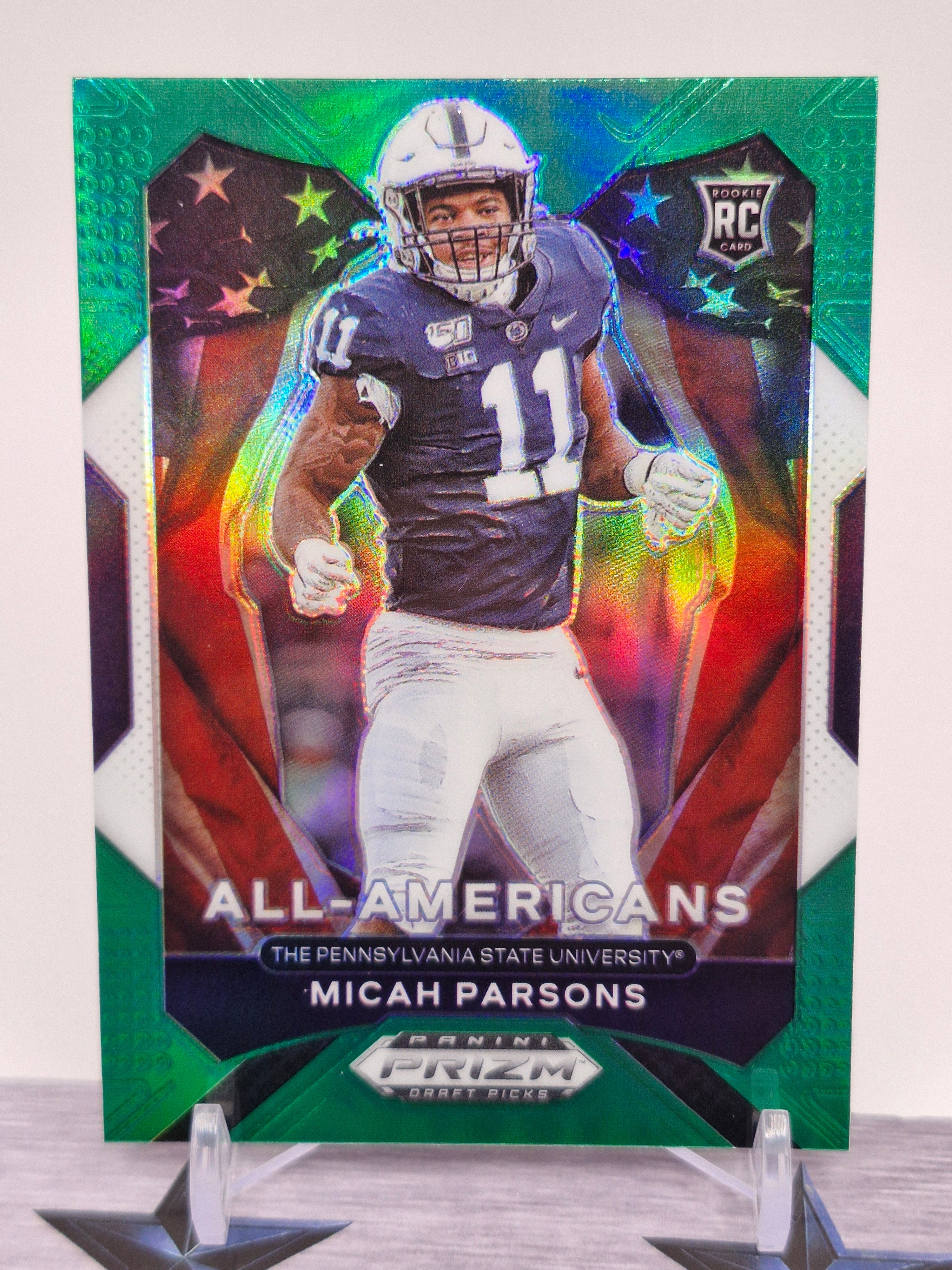 2021 Panini Prizm Draft Picks Collegiate #188 Micah Parsons Green