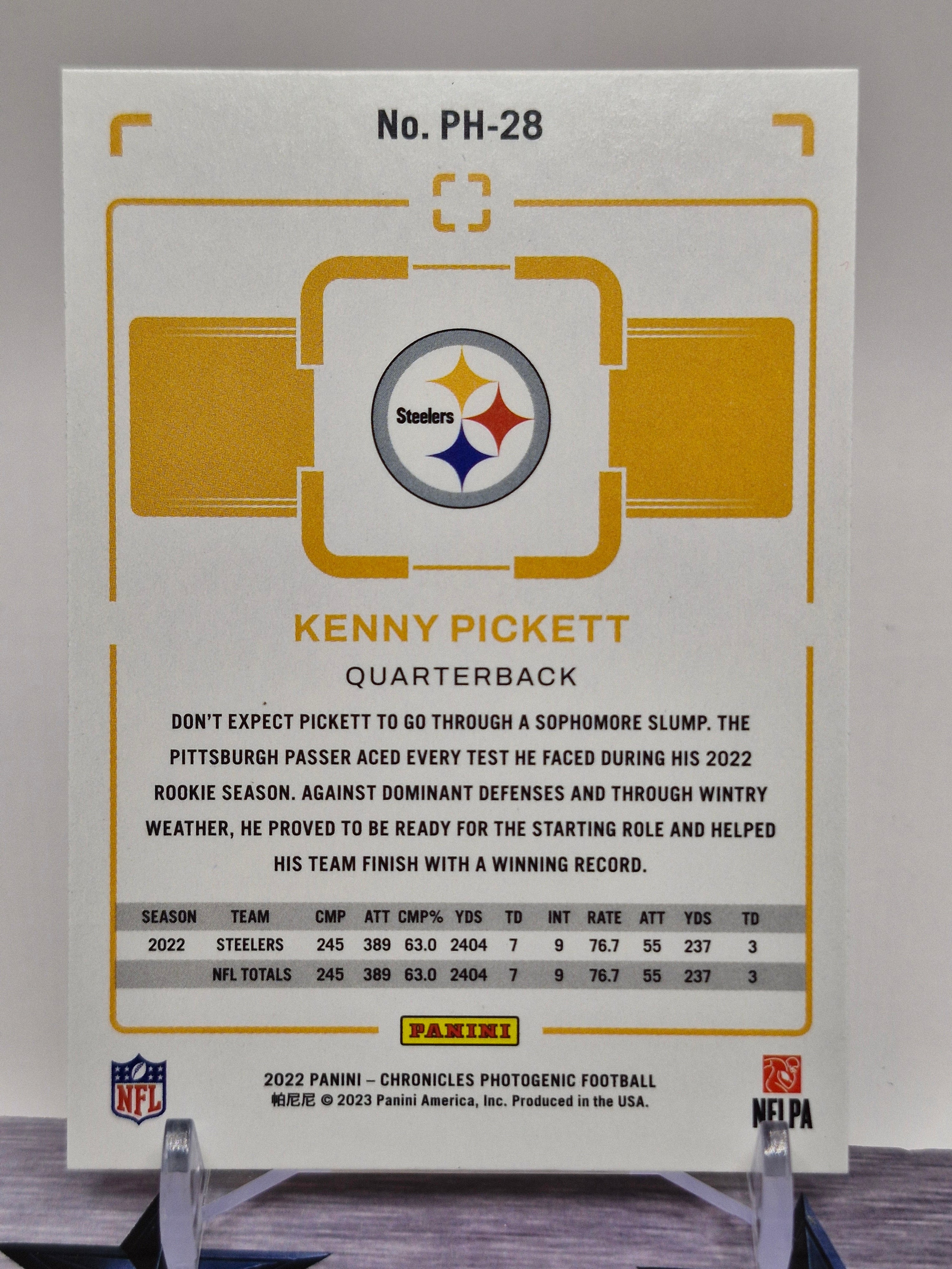 2022 Panini Chronicles #PH-28 Kenny Pickett Photogenic Bronze