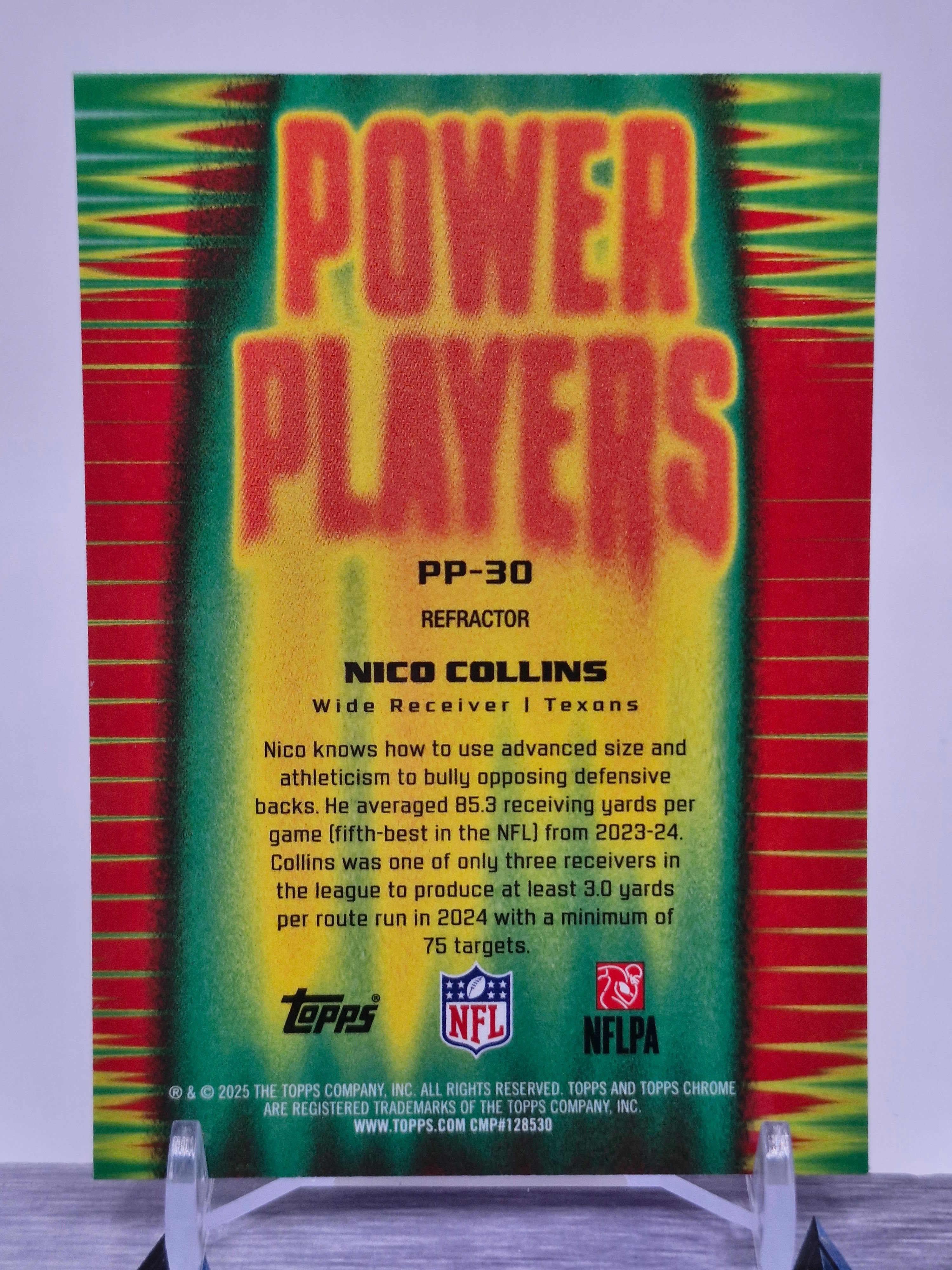 2025 Topps Chrome #PP-30 Nico Collins Power Players