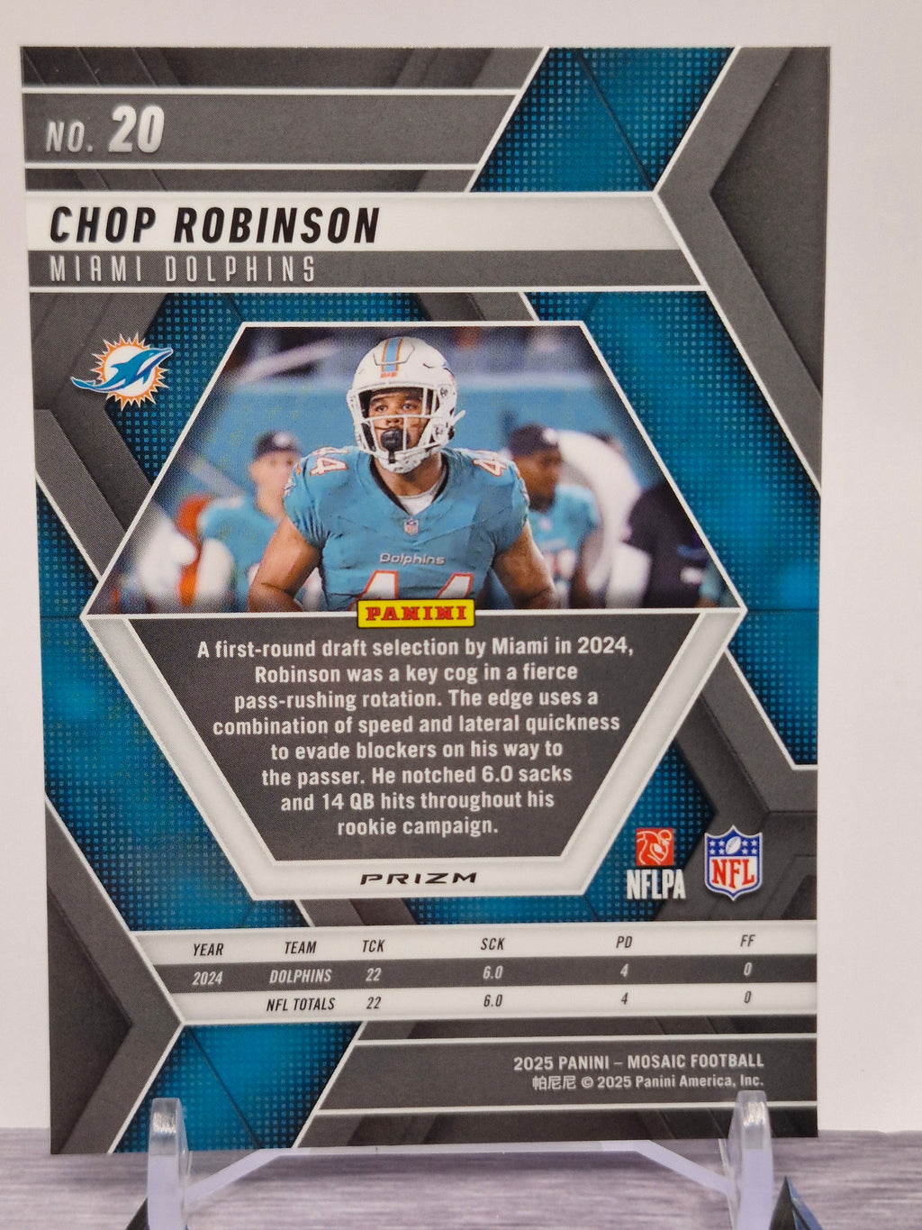 2025 Panini Mosaic #20 Chop Robinson Mosaic