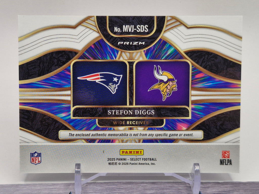 2025 Panini Select #MVJ-SDS Stefon Diggs Multiverse Jerseys Blue Prizm