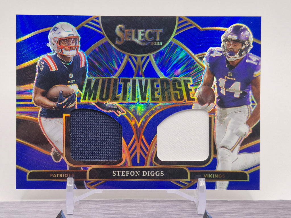 2025 Panini Select #MVJ-SDS Stefon Diggs Multiverse Jerseys Blue Prizm