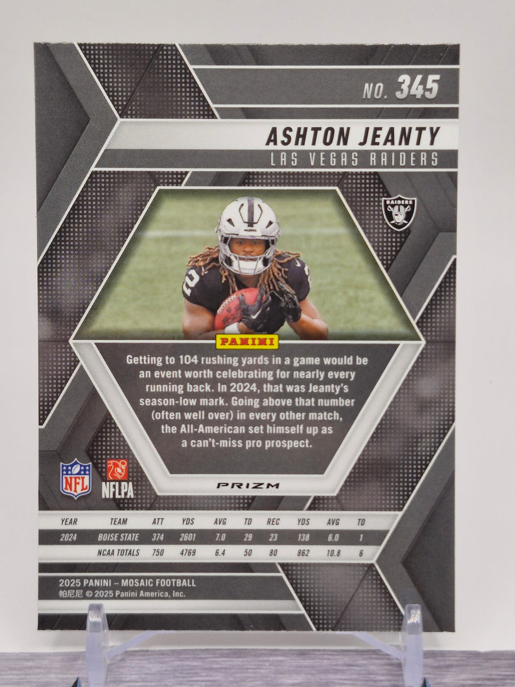 2025 Panini Mosaic #345 Ashton Jeanty
