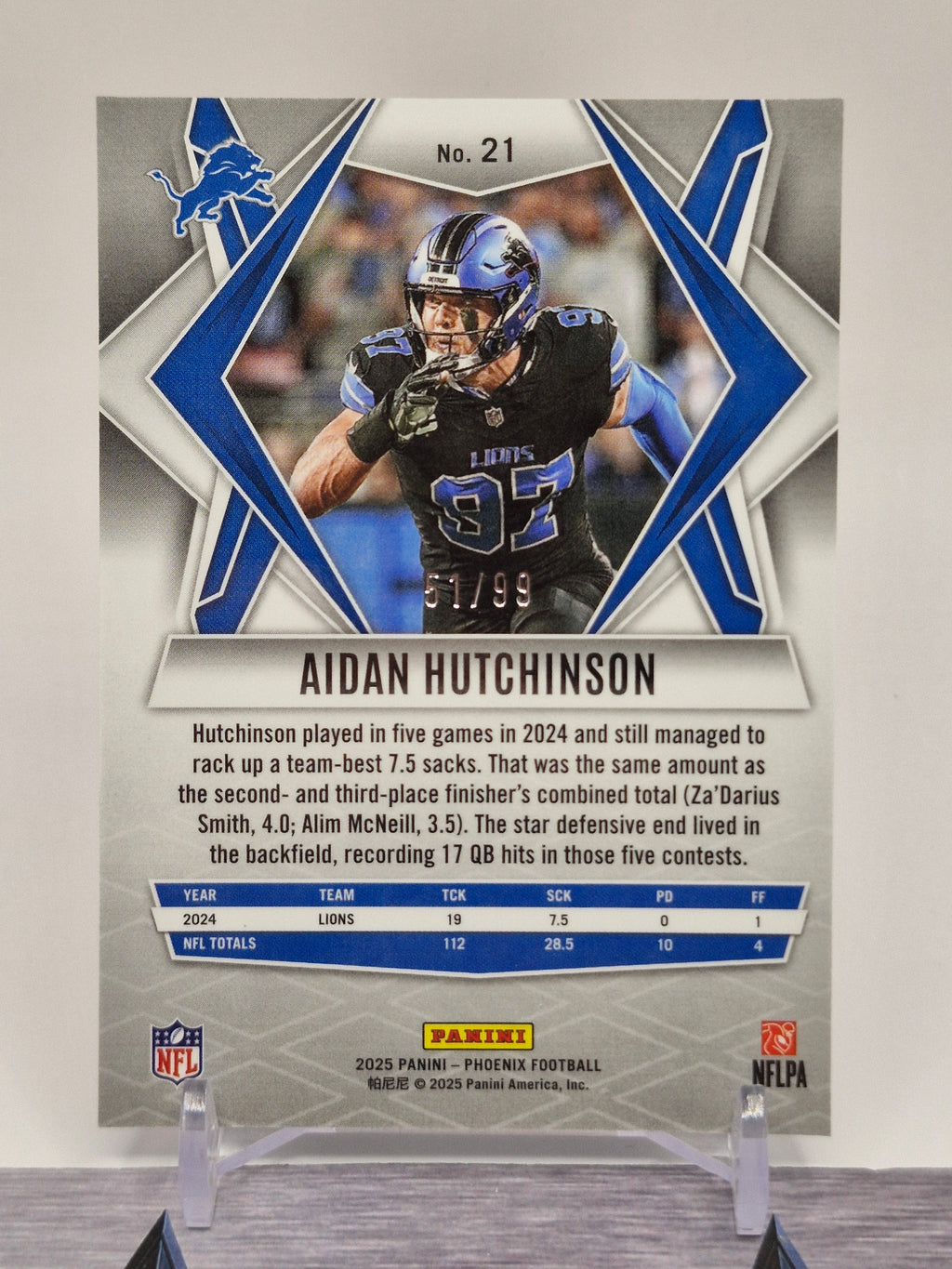 2025 Panini Phoenix #21 Aidan Hutchinson