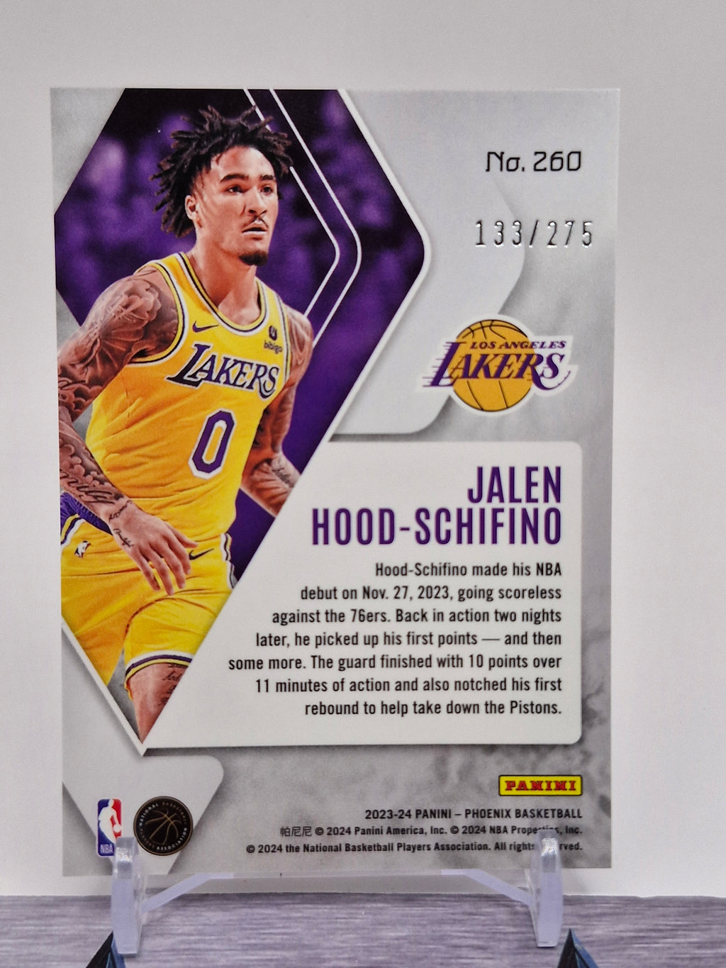 2023-24 Panini Phoenix #260 Jalen Hood-Schifino Phoenix Red Ice