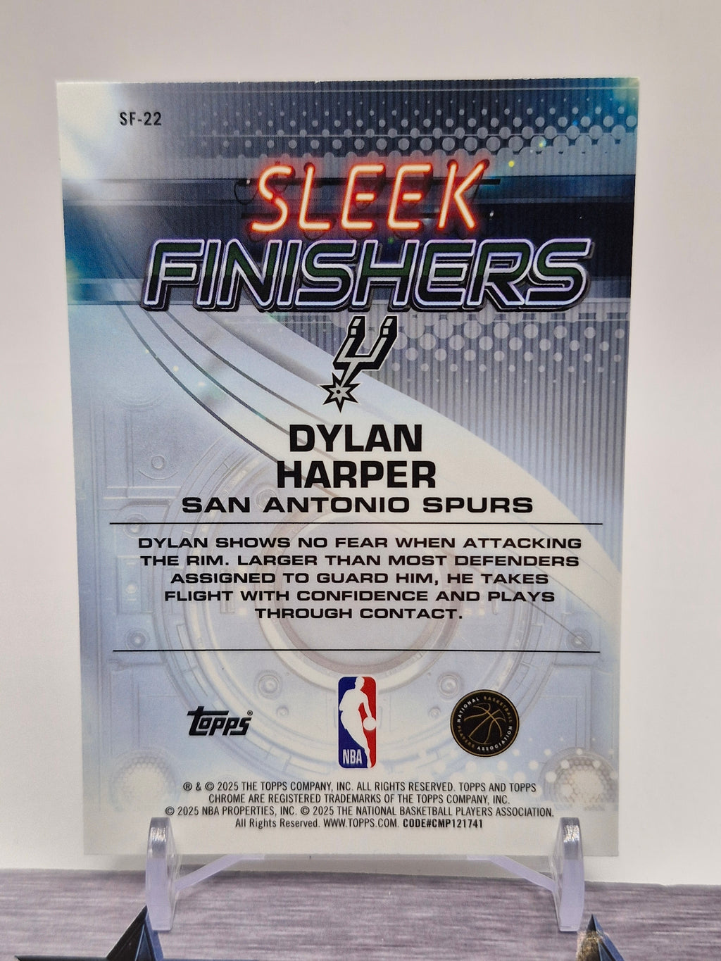 2025-26 Topps Chrome #SF-22 Dylan Harper Sleek Finishers