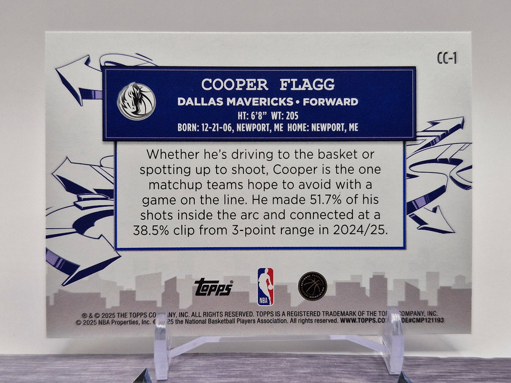 2025-26 Topps #CC-1 Cooper Flagg Clutch City Prospects