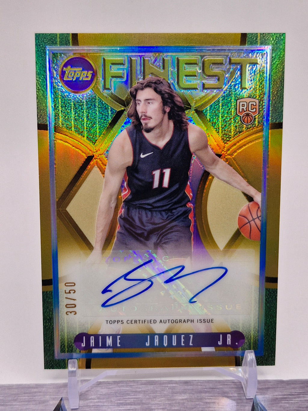 2023-24 Finest #FLA-JJ Jaime Jaquez Jr. Flashback Auto Gold Refractors