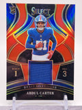 2025 Panini Select #DSM-ACR Abdul Carter Draft Selections Memorabilia Blue Prizm