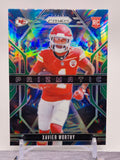 2024 Panini Prizm #14 Xavier Worthy Prizmatic Wave Green Prizm