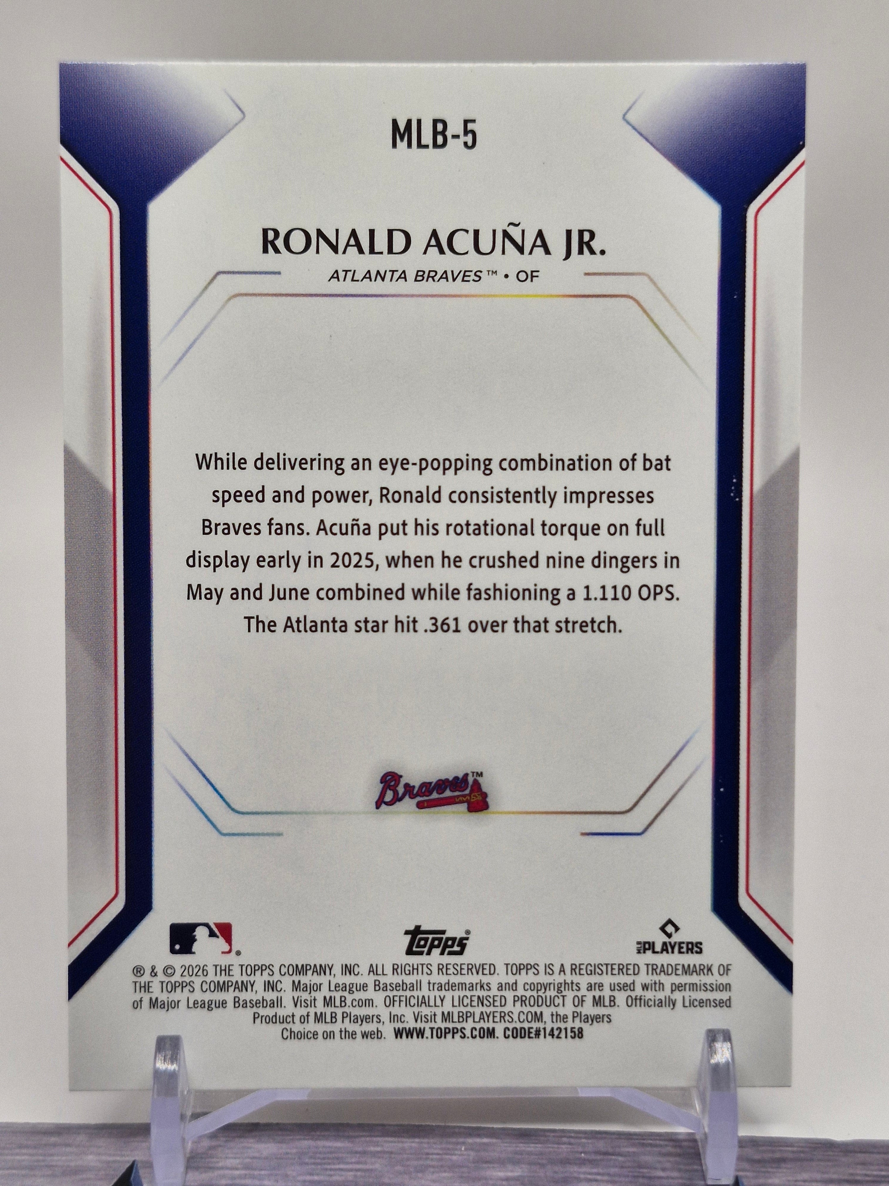 2026 Topps #MLB-5 Ronald Acuña Jr. Topps Collector Kit Wave