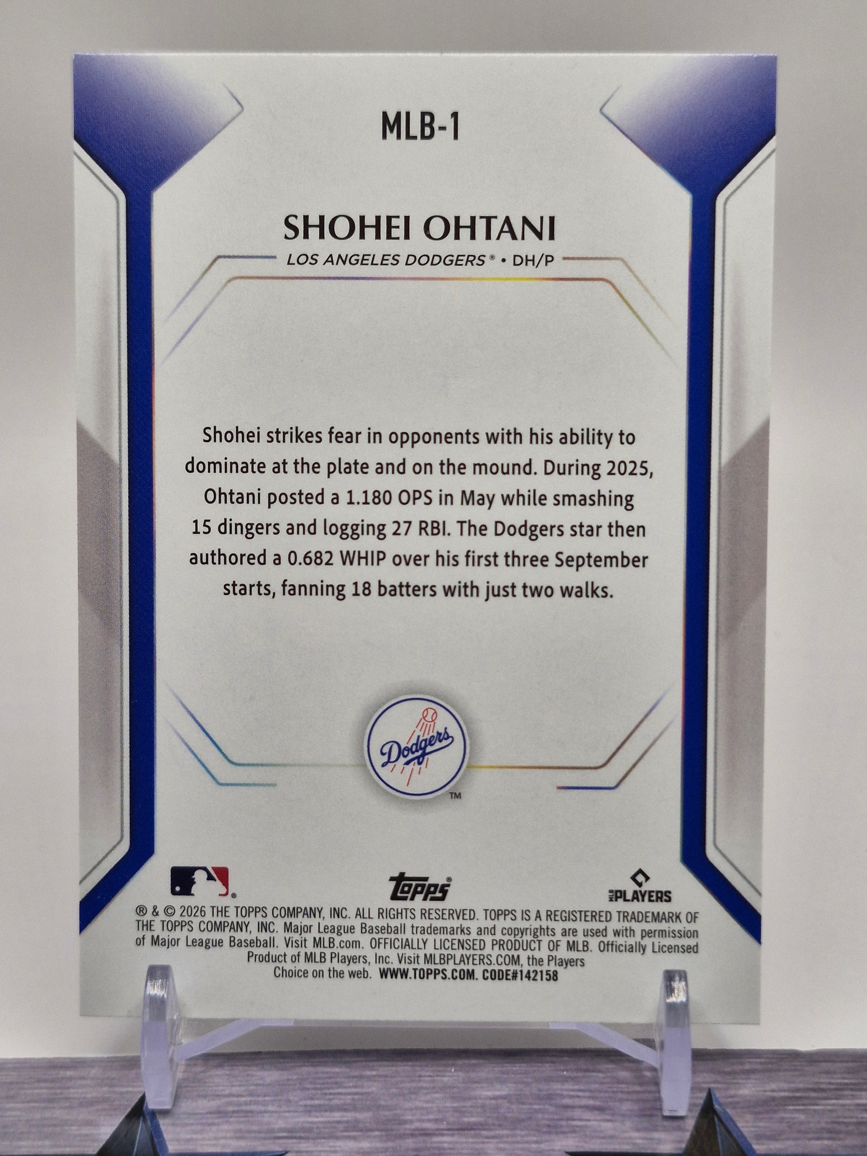 2026 Topps #MLB-1 Shohei Ohtani Topps Collector Kit