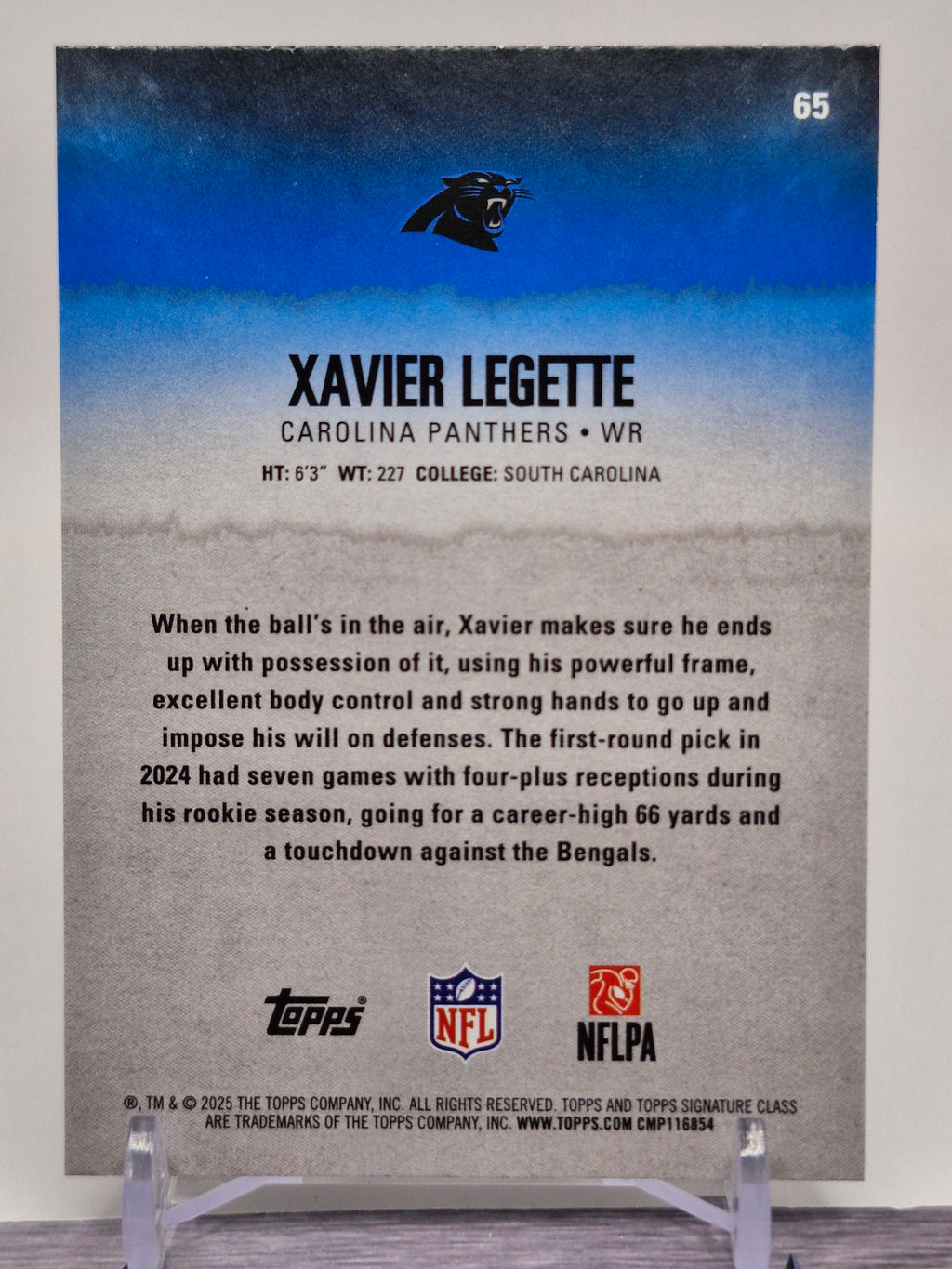 2025 Topps Signature Class #65 Xavier Legette