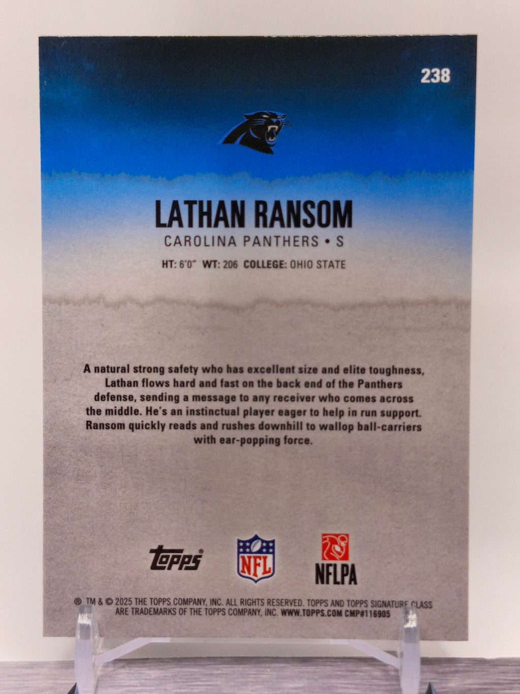 2025 Topps Signature Class #238 Lathan Ransom Silver #/275