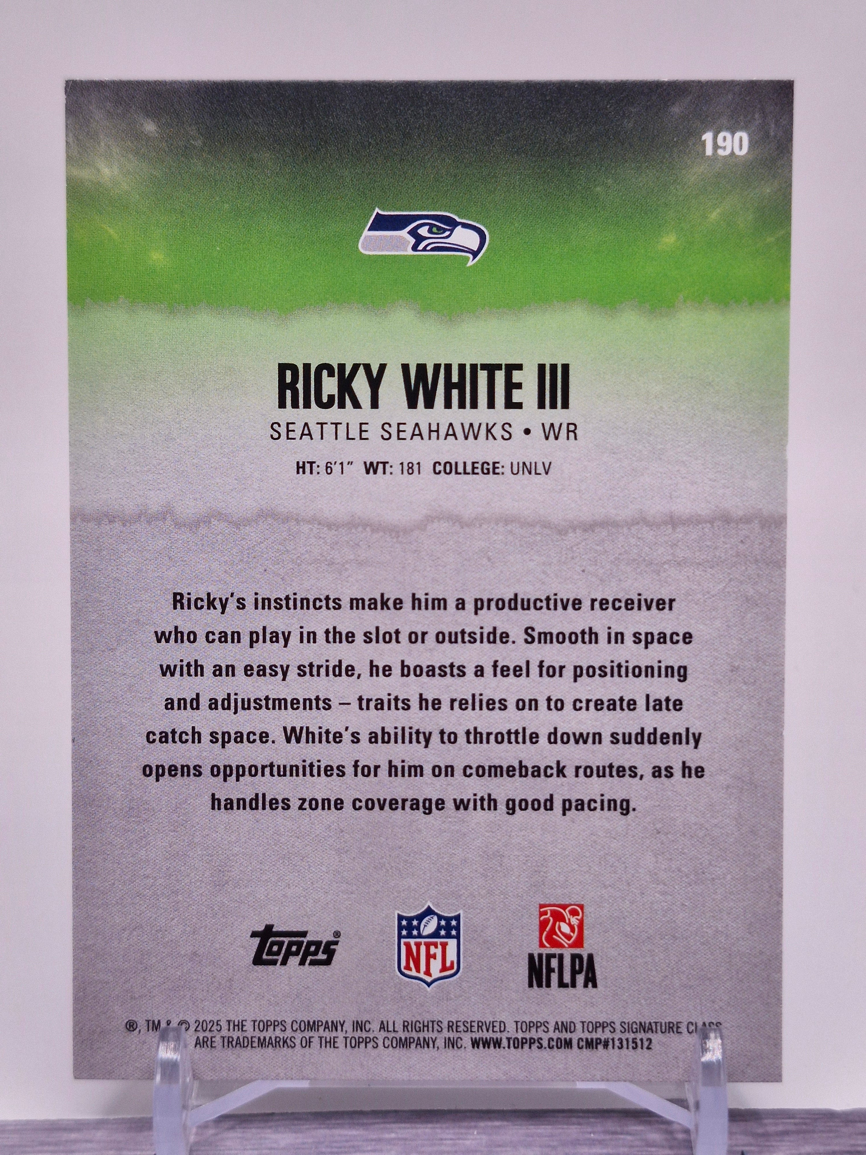 2025 Topps Signature Class #190 Ricky White III