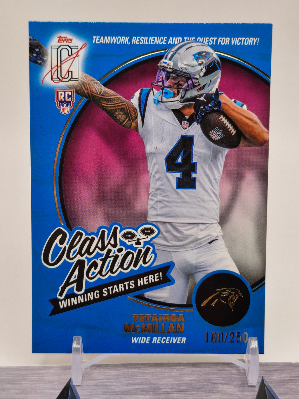 2025 Topps Signature Class #CA-5 Tetairoa McMillan Class Action Magenta #/250