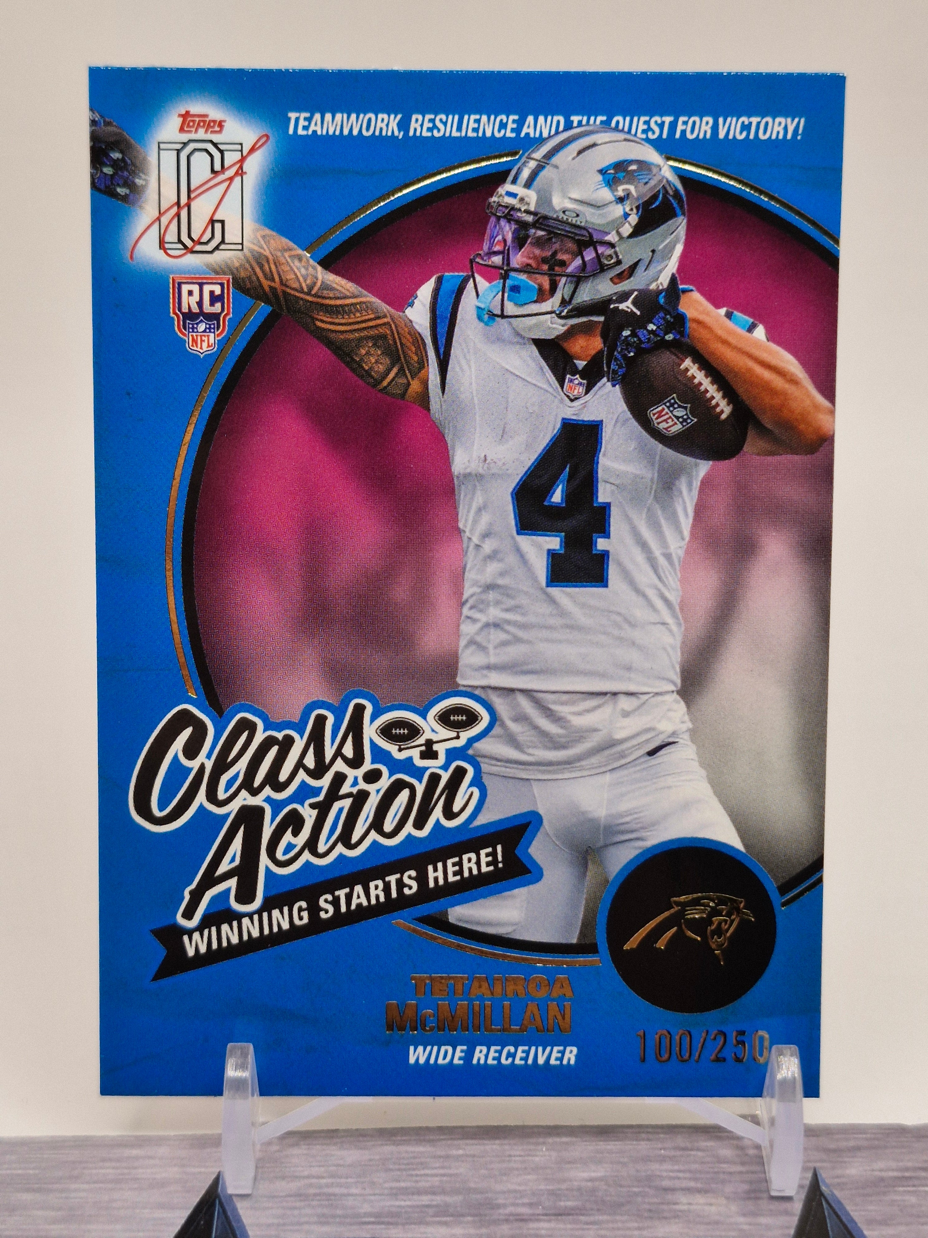 2025 Topps Signature Class #CA-5 Tetairoa McMillan Class Action Magenta #/250