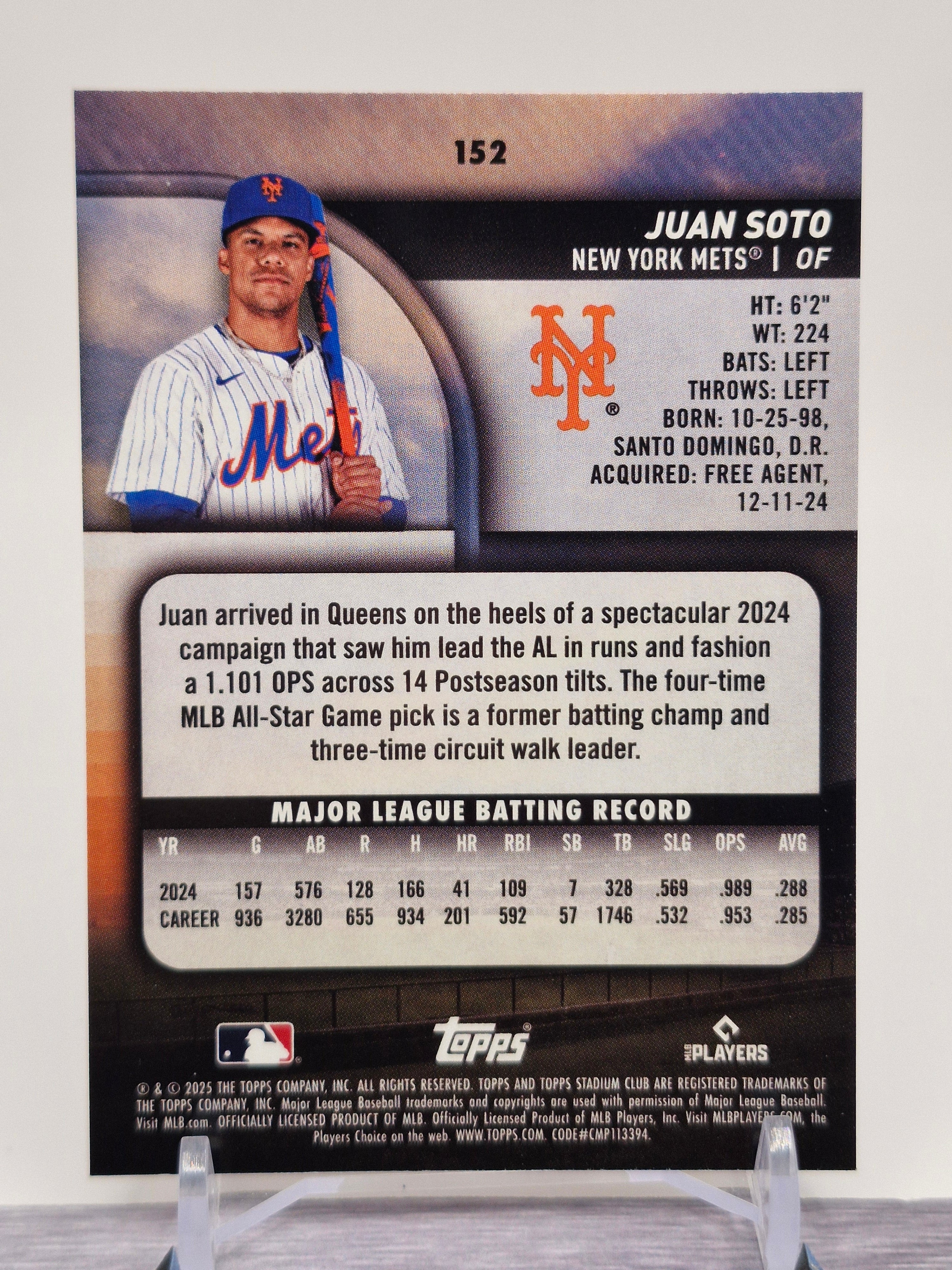 2025 Stadium Club #152 Juan Soto Sepia