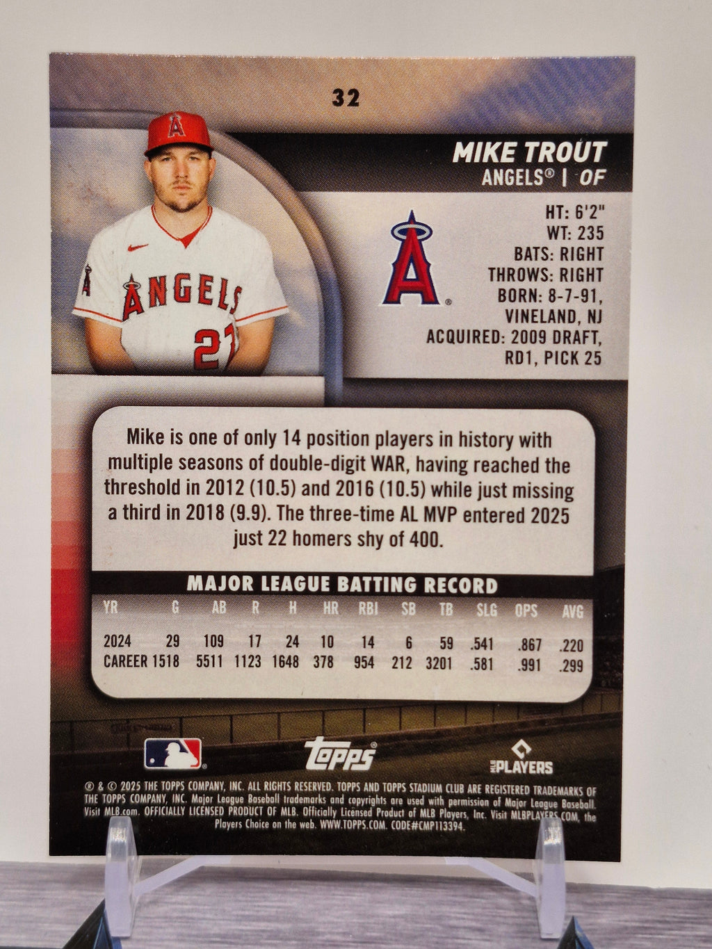 2025 Stadium Club #32 Mike Trout
