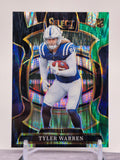 2025 Panini Select #33 Tyler Warren Red and Blue Prizm Shock