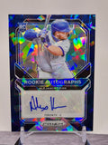 2021 Panini Prizm #RA-AJK Alejandro Kirk Rookie Autographs Navy Blue Cracked Ice