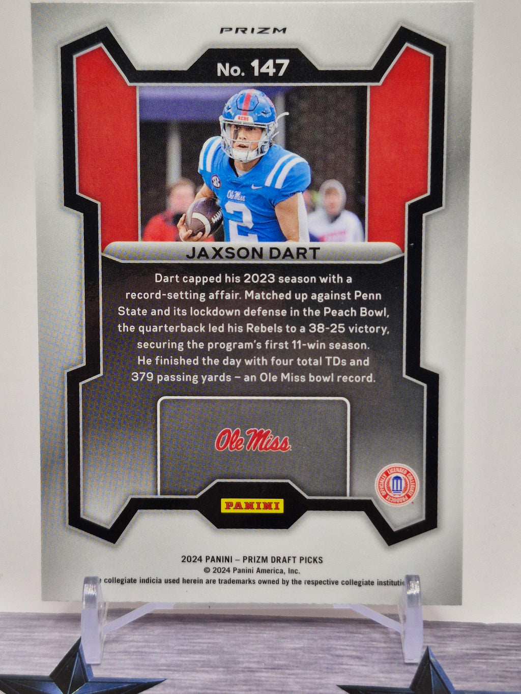 2024 Panini Prizm Draft Picks #147 Jaxson Dart Red Ice
