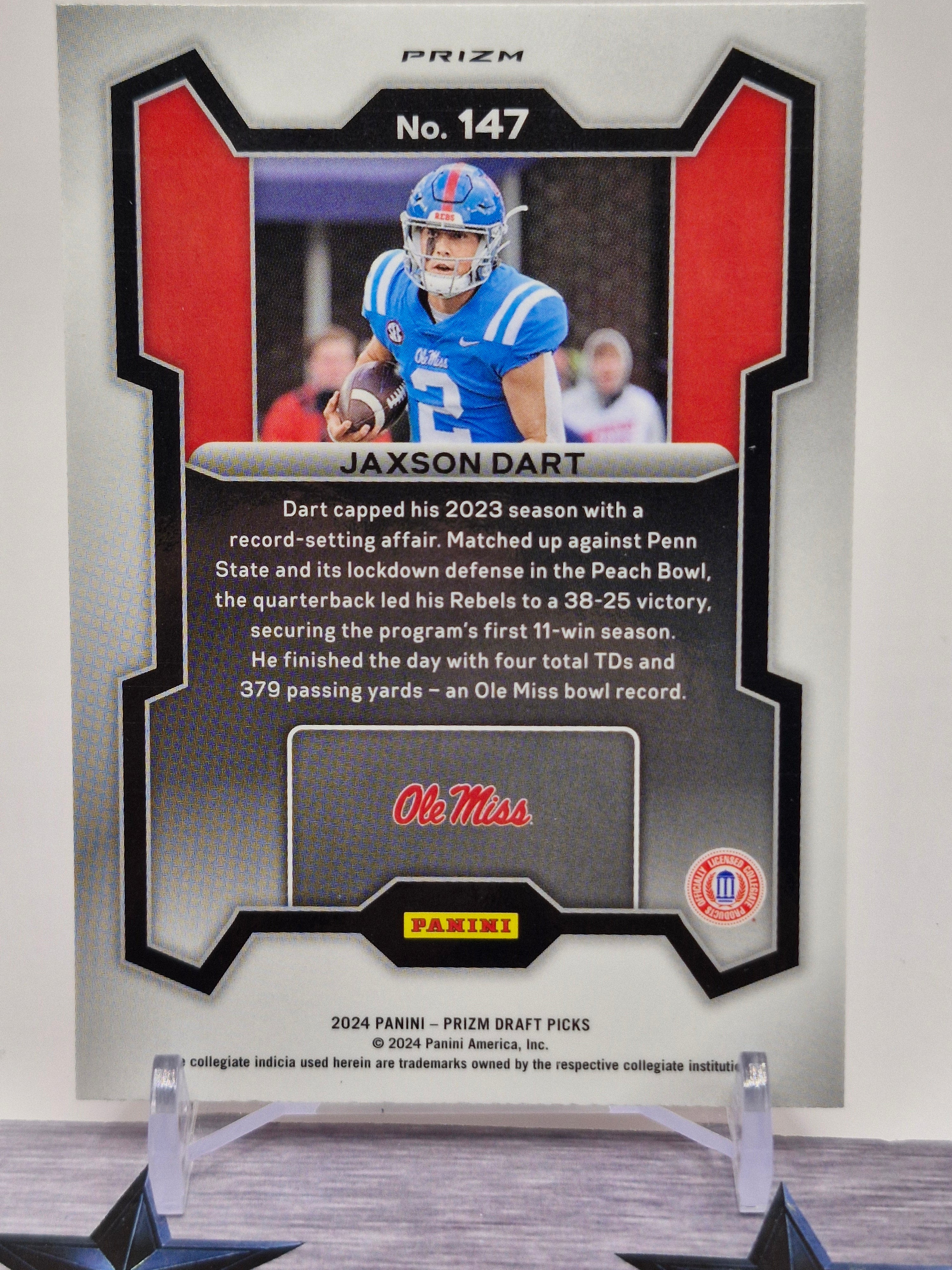 2024 Panini Prizm Draft Picks #147 Jaxson Dart Red Ice
