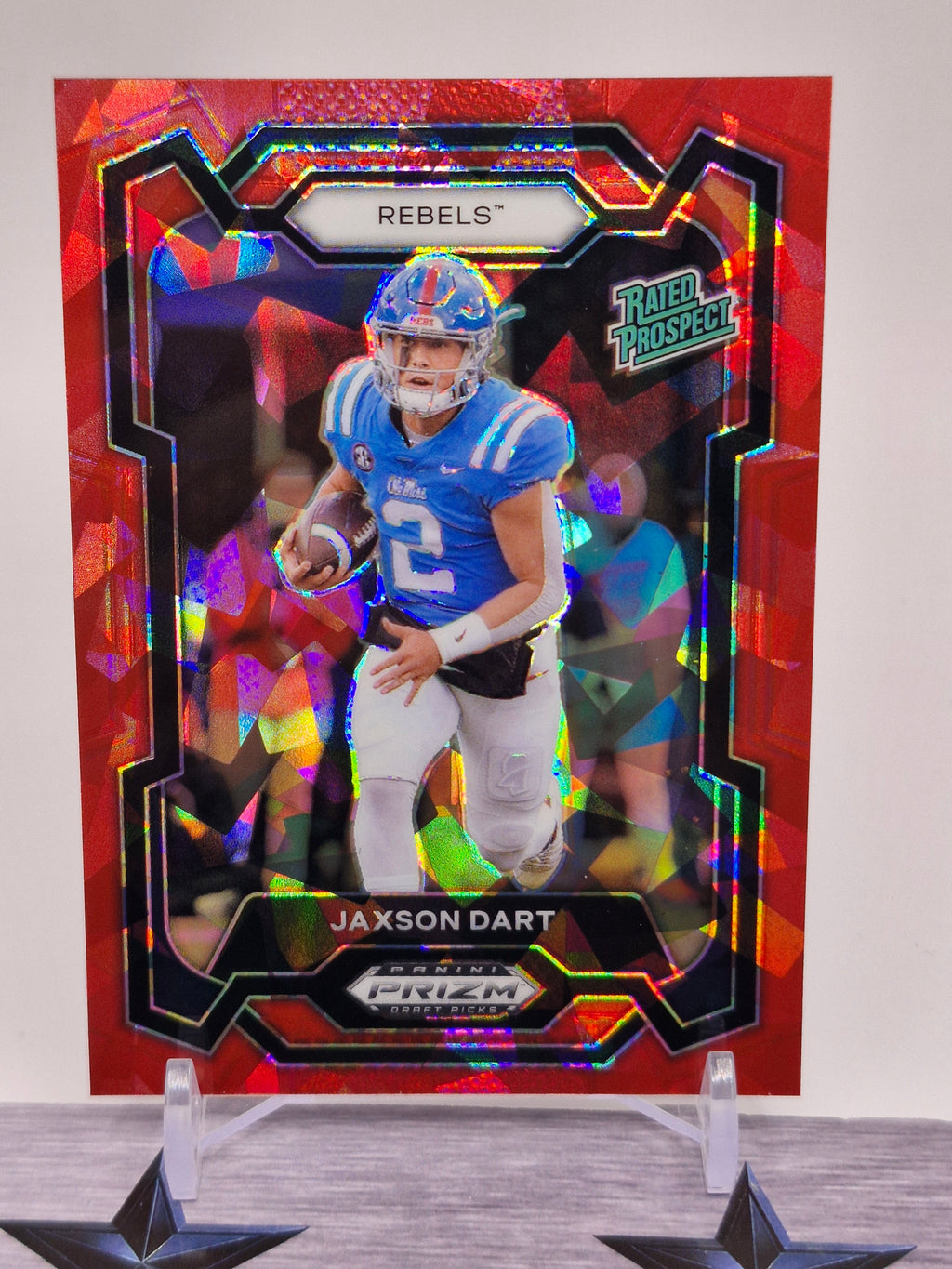 2024 Panini Prizm Draft Picks #147 Jaxson Dart Red Ice