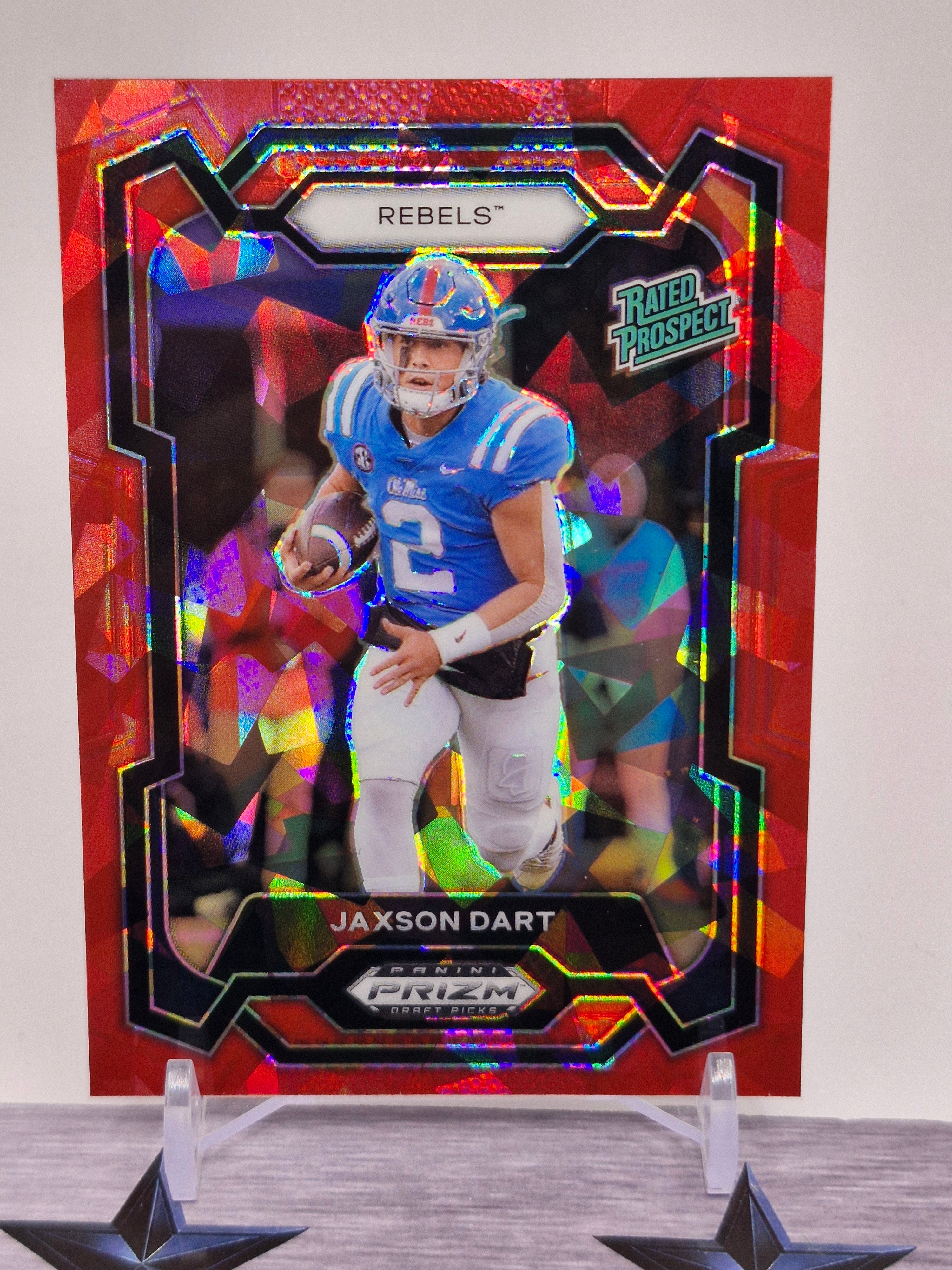 2024 Panini Prizm Draft Picks #147 Jaxson Dart Red Ice