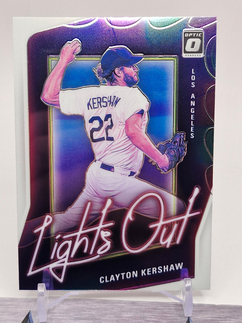 2021 Donruss Optic #LO14 Clayton Kershaw Lights Out Holo