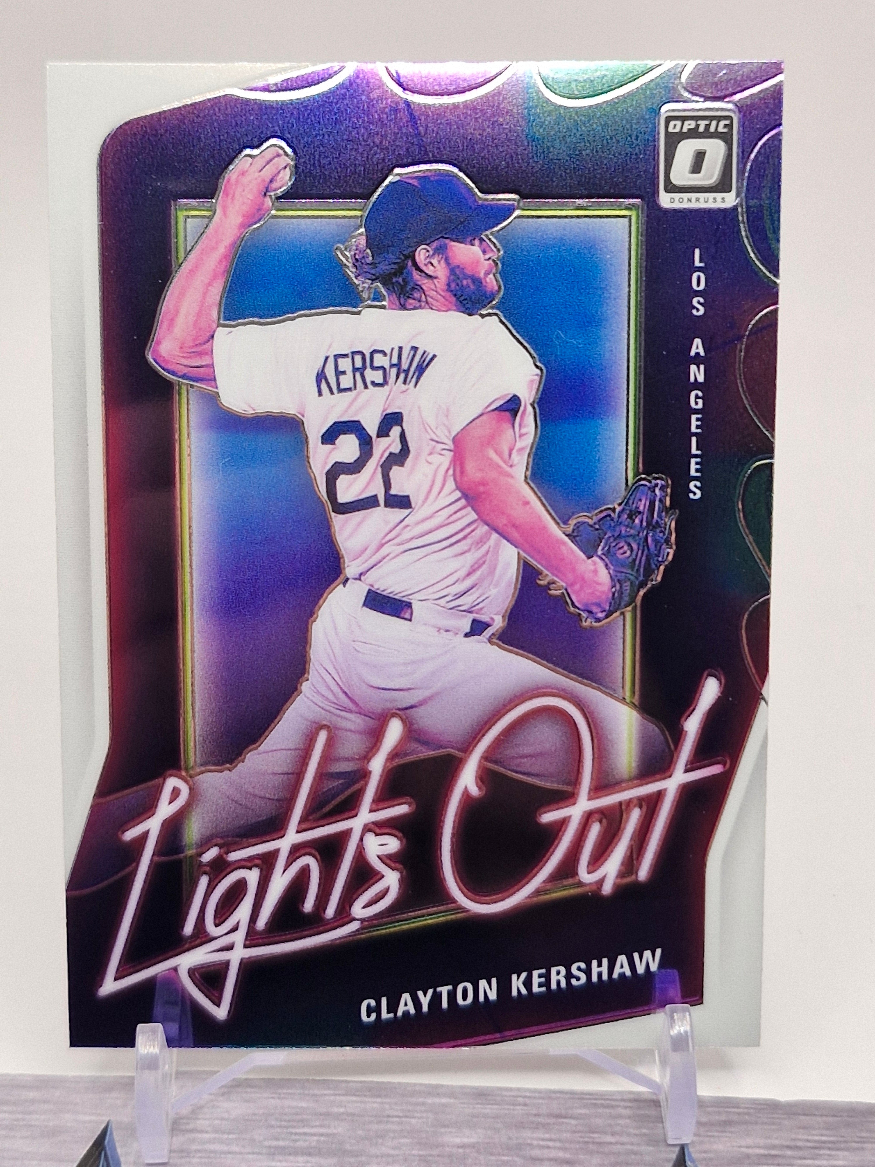 2021 Donruss Optic #LO14 Clayton Kershaw Lights Out Holo