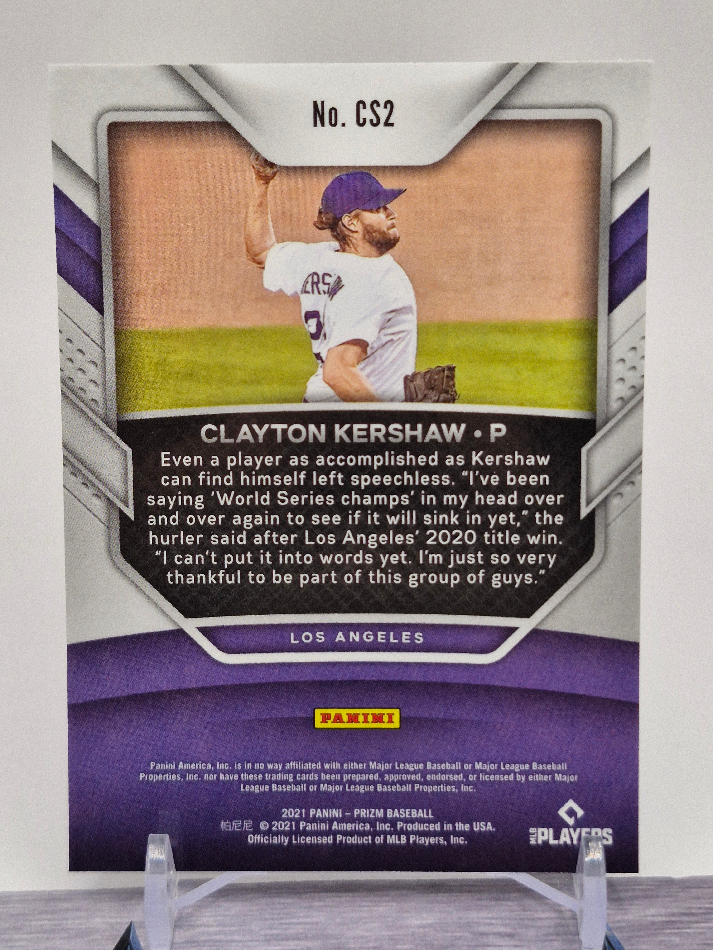 2021 Panini Prizm #CS2 Clayton Kershaw Championship Stage