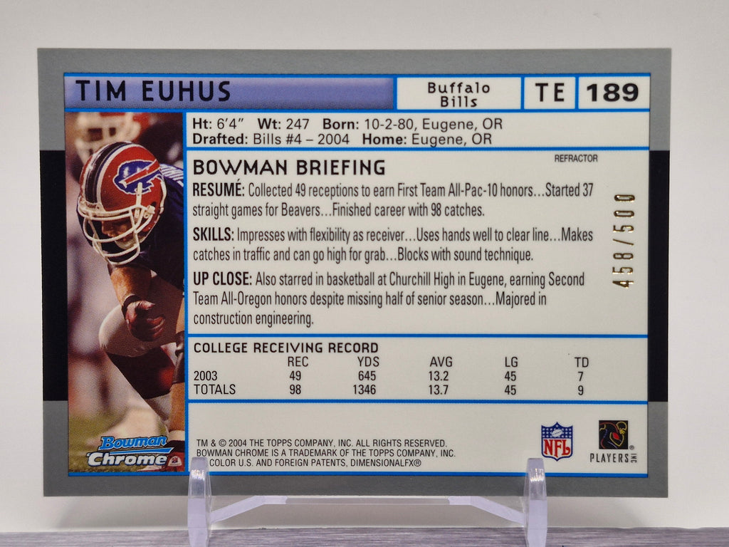 2004 Bowman #227 Tim Euhus Uncirculated White #/165