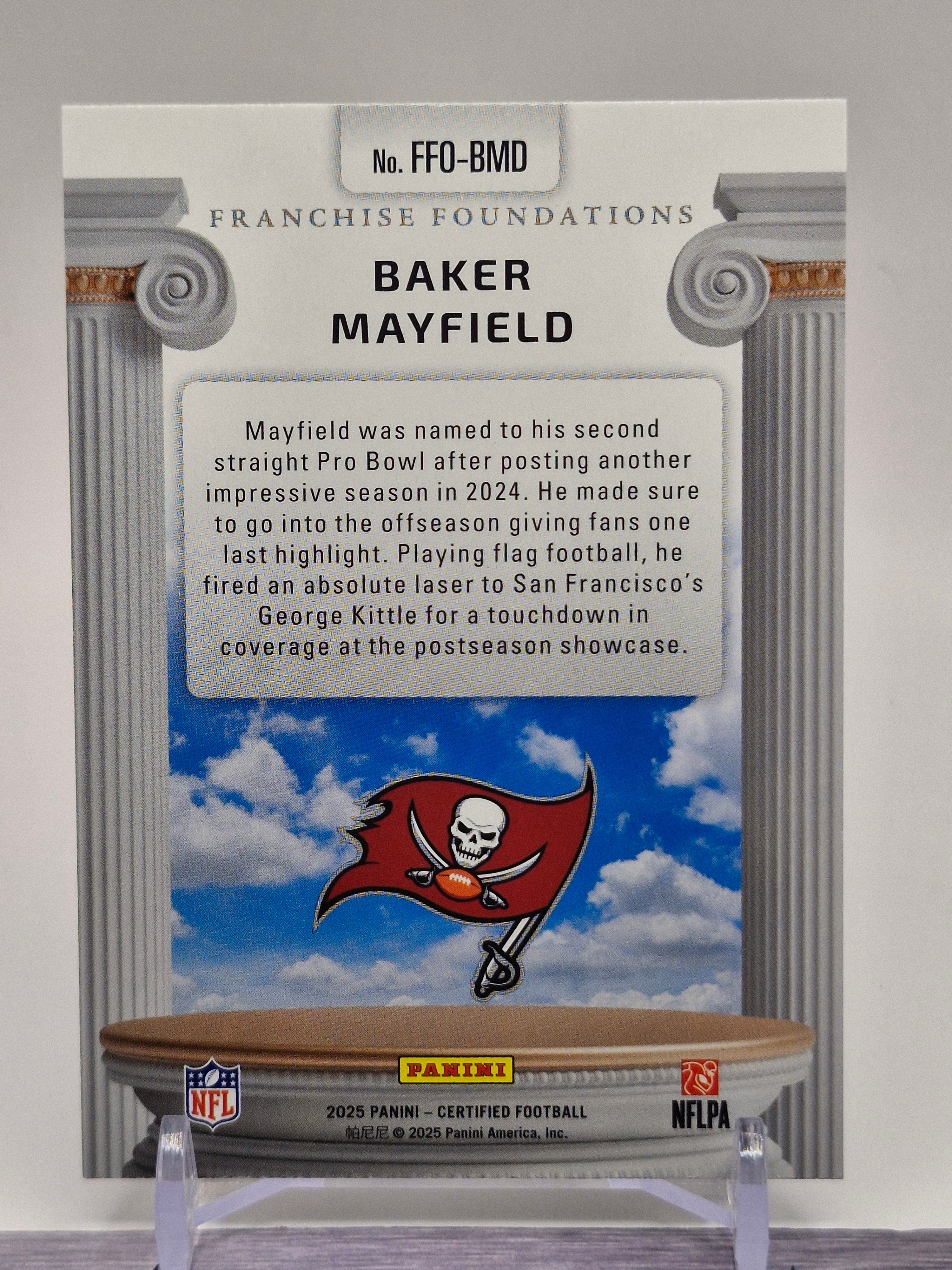 2025 Panini Certified #FFO-BMD Baker Mayfield Franchise Foundations