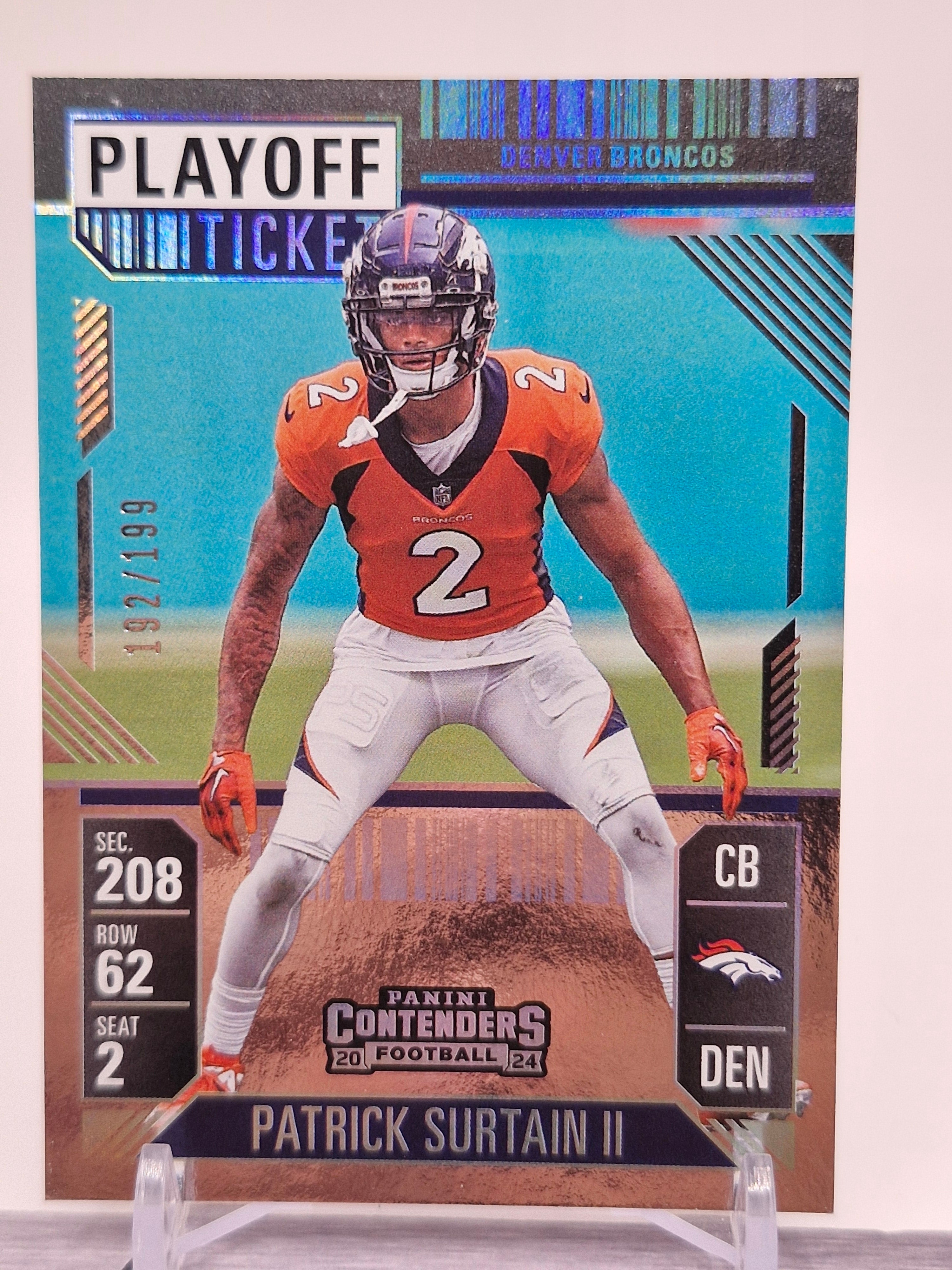 2024 Panini Contenders #30 Patrick Surtain II Playoff Ticket #/199